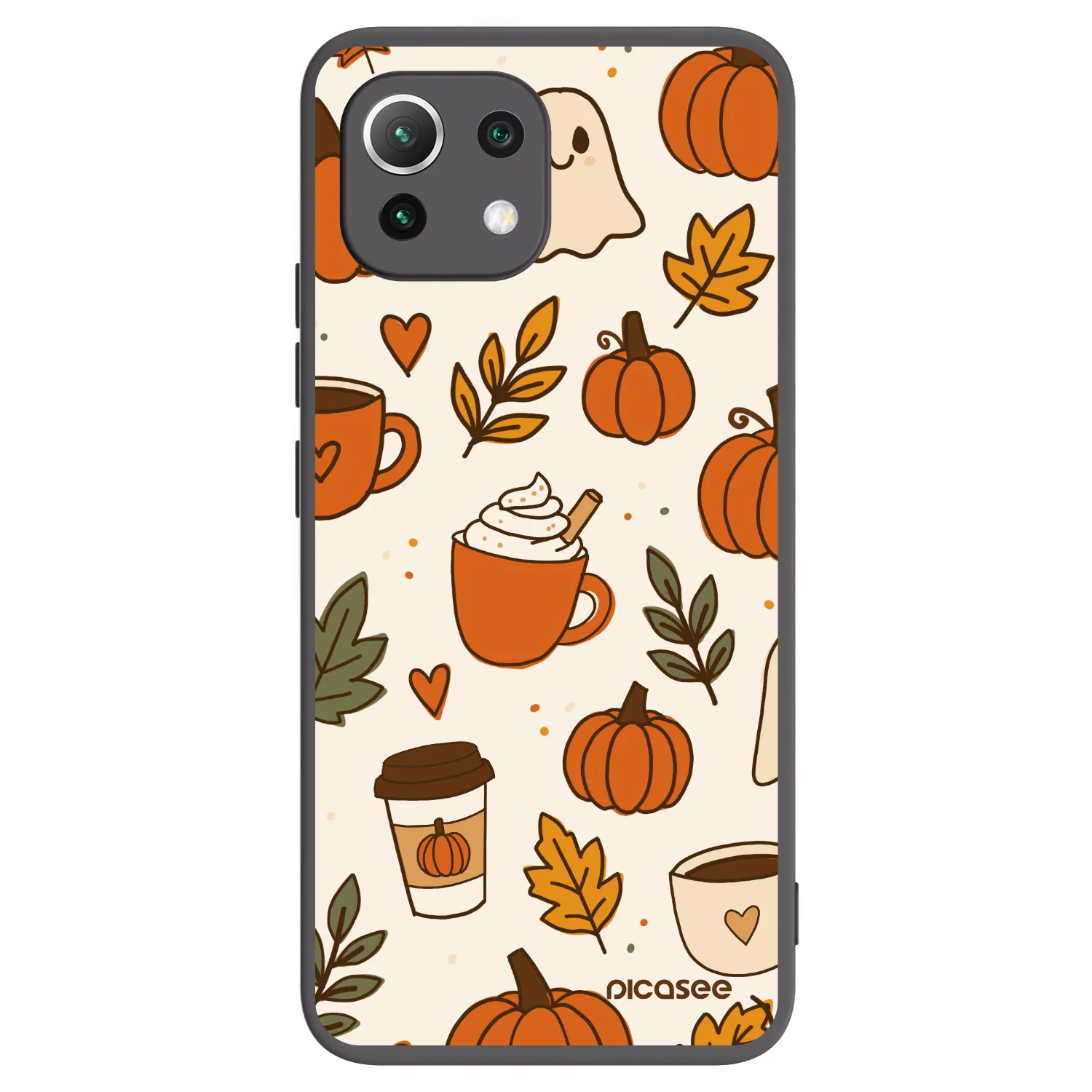 Picasee silikónový čierny obal pre Xiaomi 11 Lite 5G NE - Fall vibes