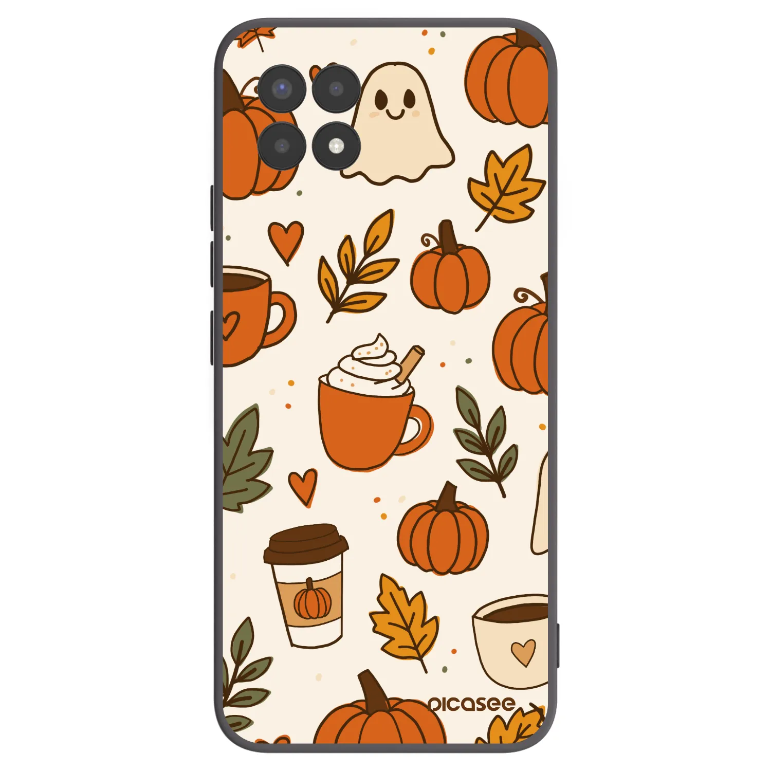 Picasee silikónový čierny obal pre Realme 8i - Fall vibes