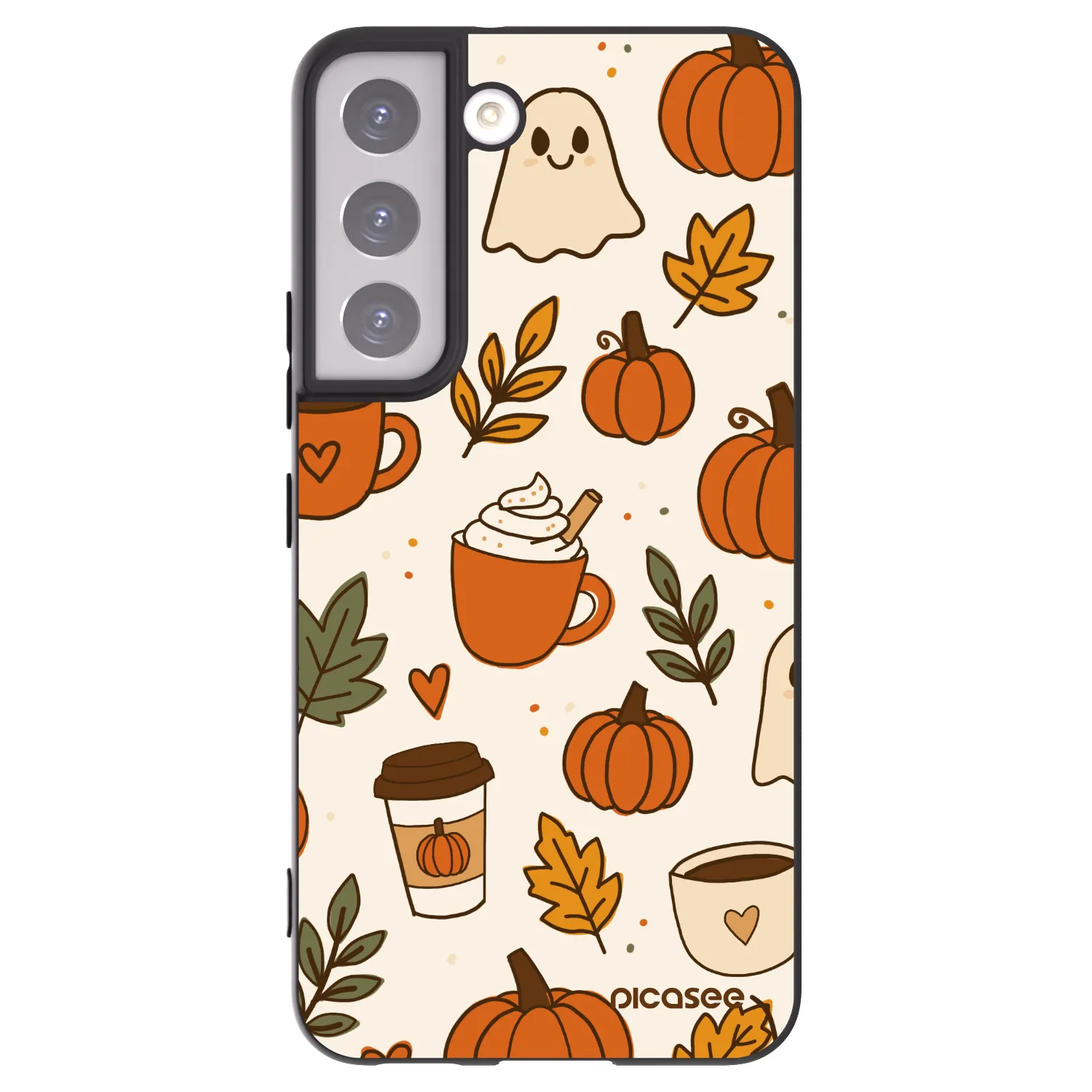 Picasee silikónový čierny obal pre Samsung Galaxy S22 5G - Fall vibes