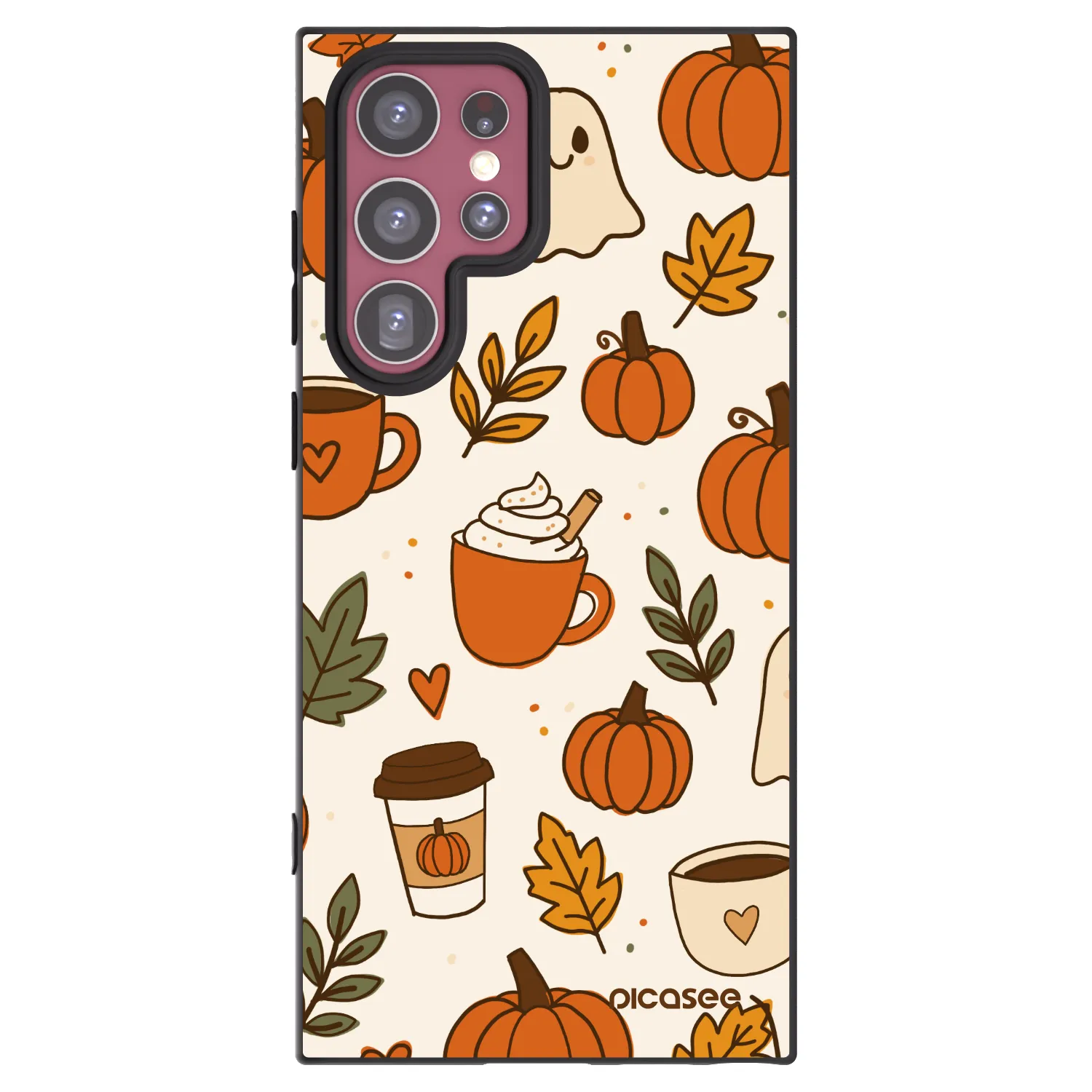 Picasee silikónový čierny obal pre Samsung Galaxy S22 Ultra 5G - Fall vibes
