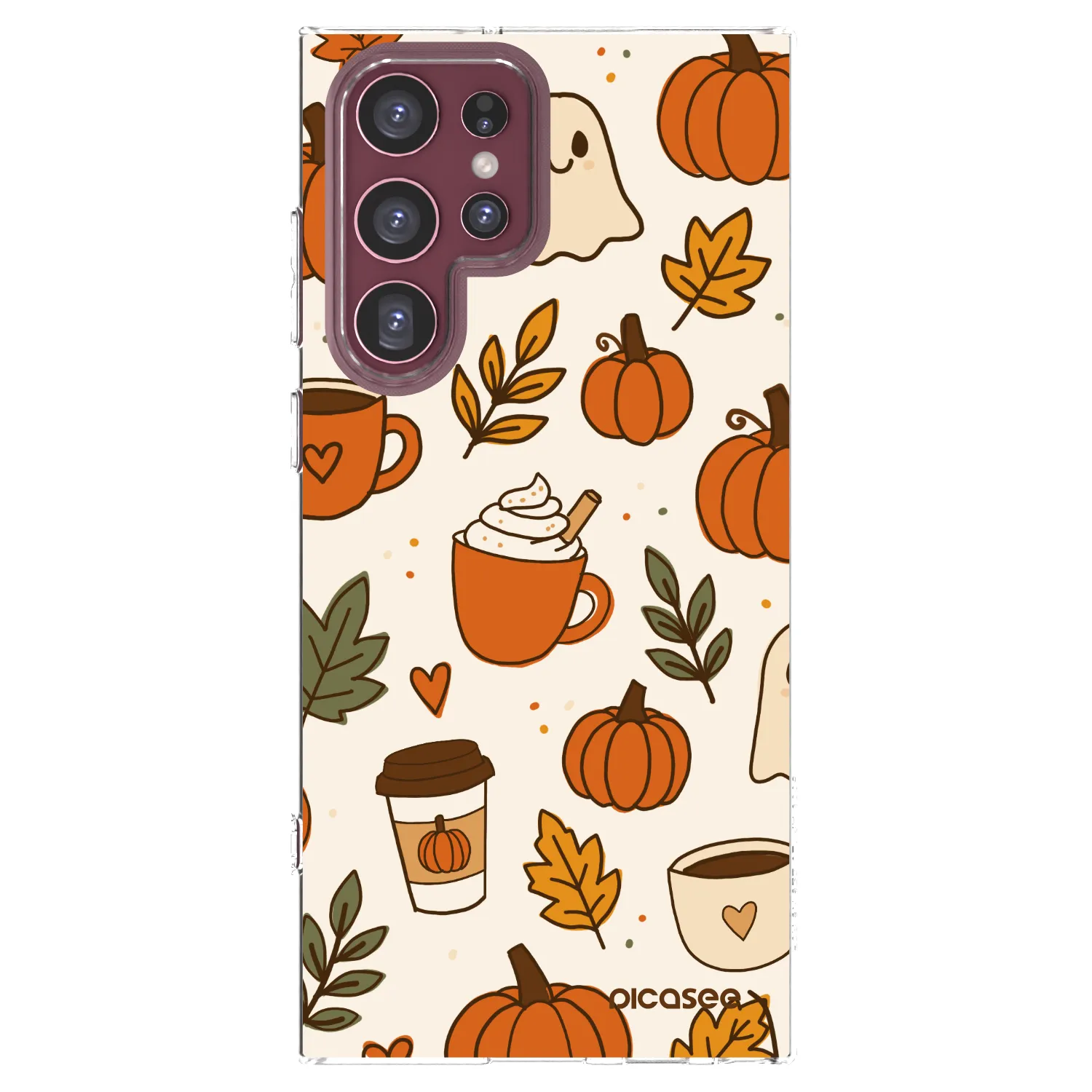 Picasee silikónový prehľadný obal pre Samsung Galaxy S22 Ultra 5G - Fall vibes