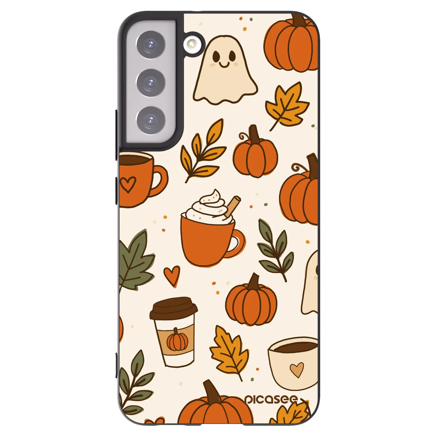 Picasee silikónový čierny obal pre Samsung Galaxy S22+ 5G - Fall vibes