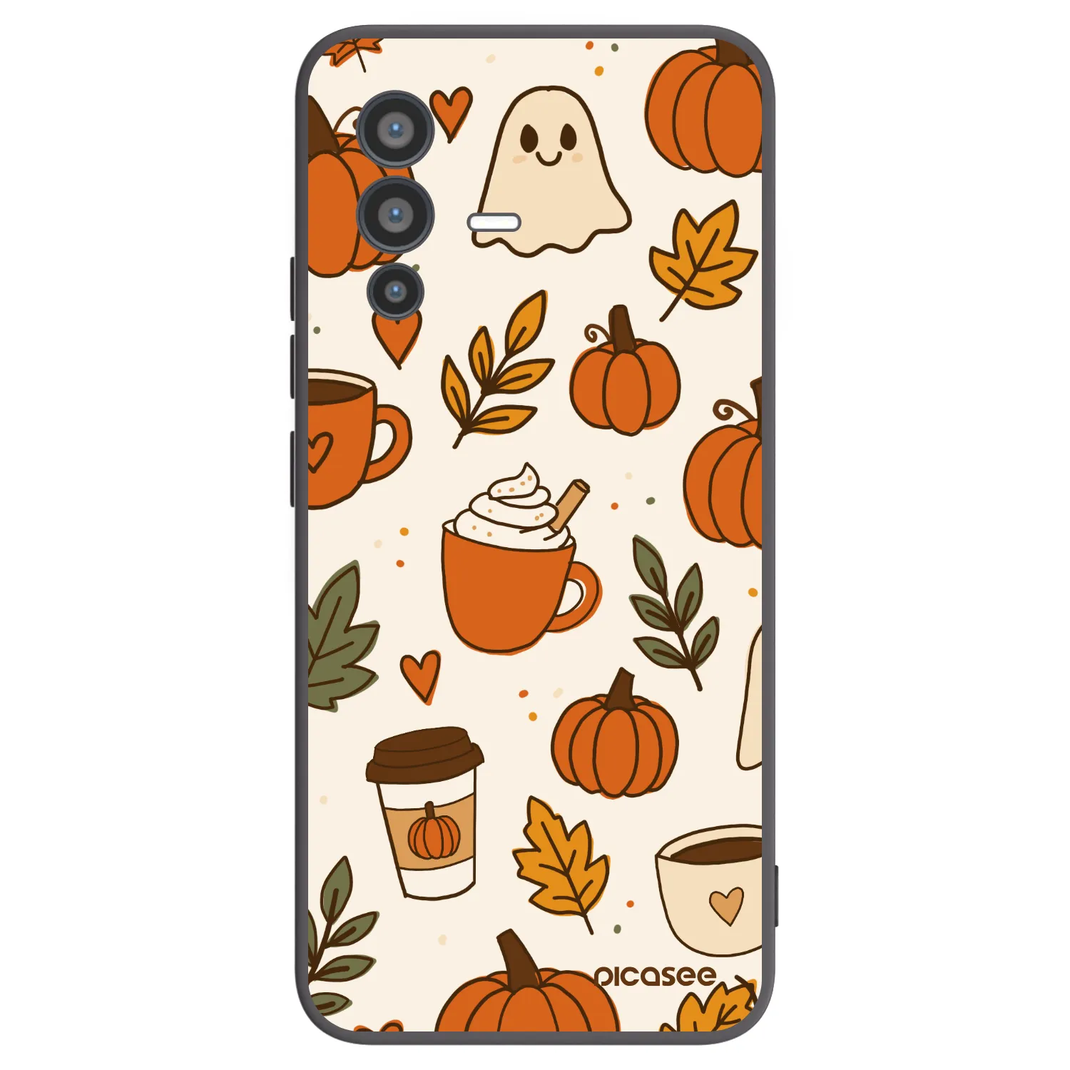 Picasee silikónový čierny obal pre Vivo V23 5G - Fall vibes