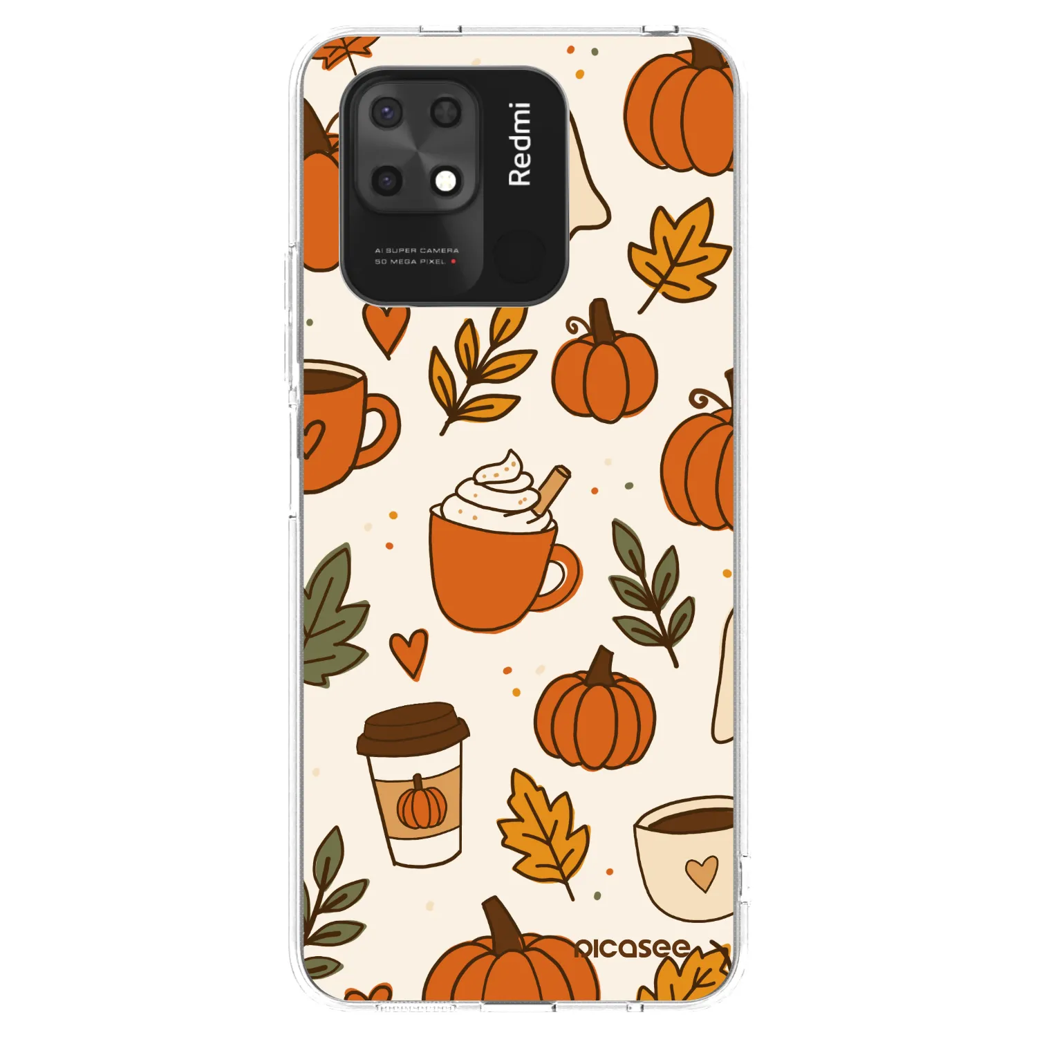 Picasee silikónový prehľadný obal pre Xiaomi Redmi 10C - Fall vibes