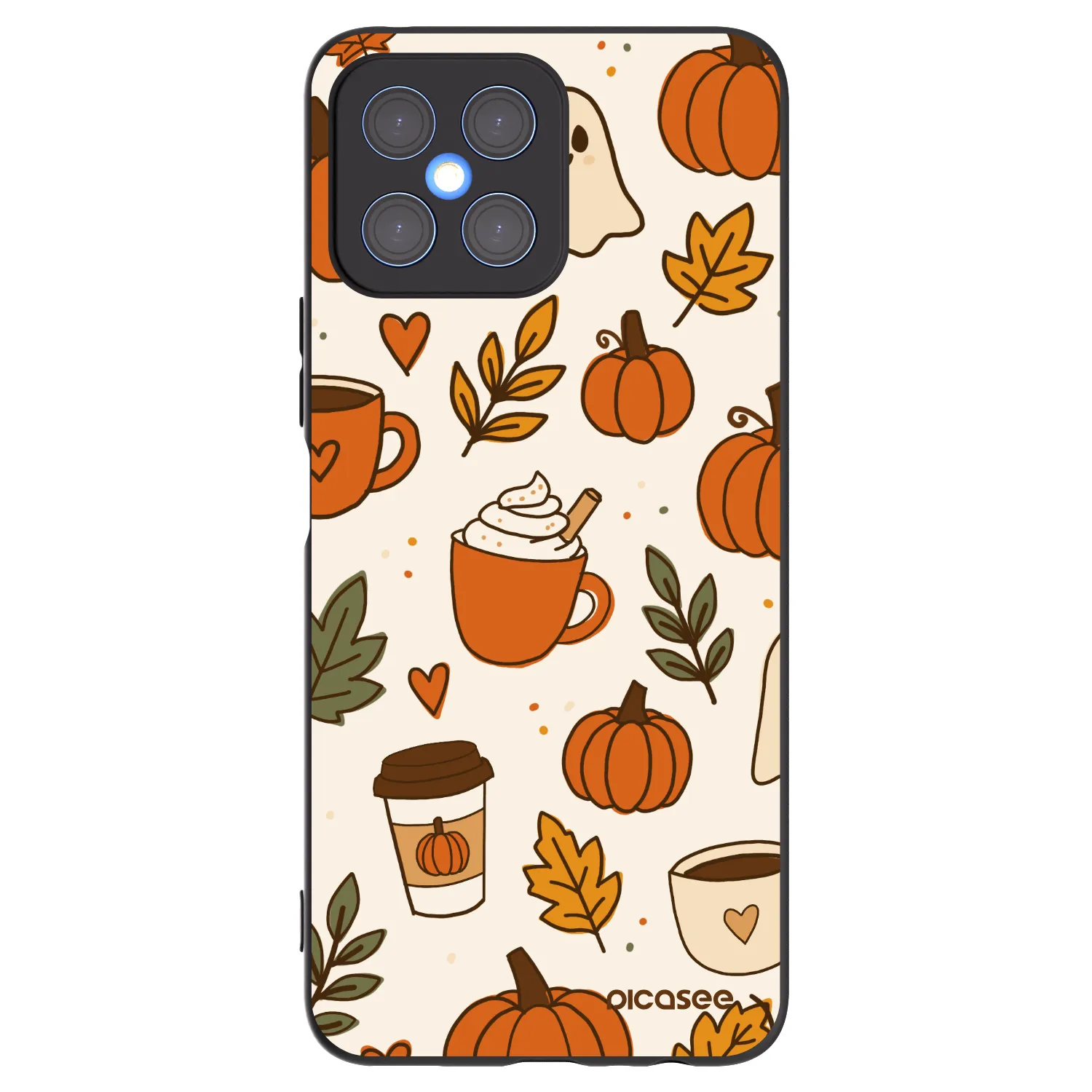 Picasee silikónový čierny obal pre Honor X8 4G - Fall vibes