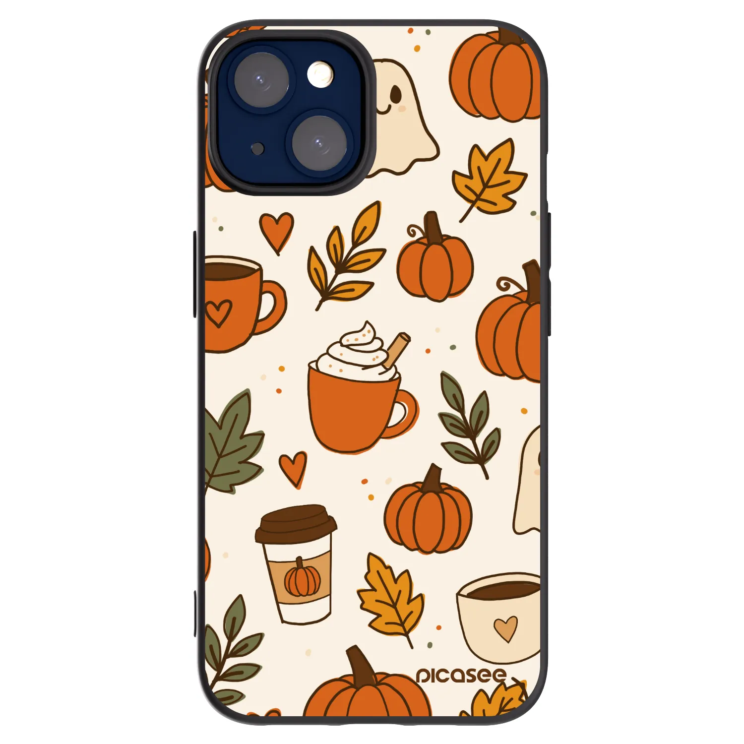 Picasee silikónový čierny obal pre Apple iPhone 14 - Fall vibes