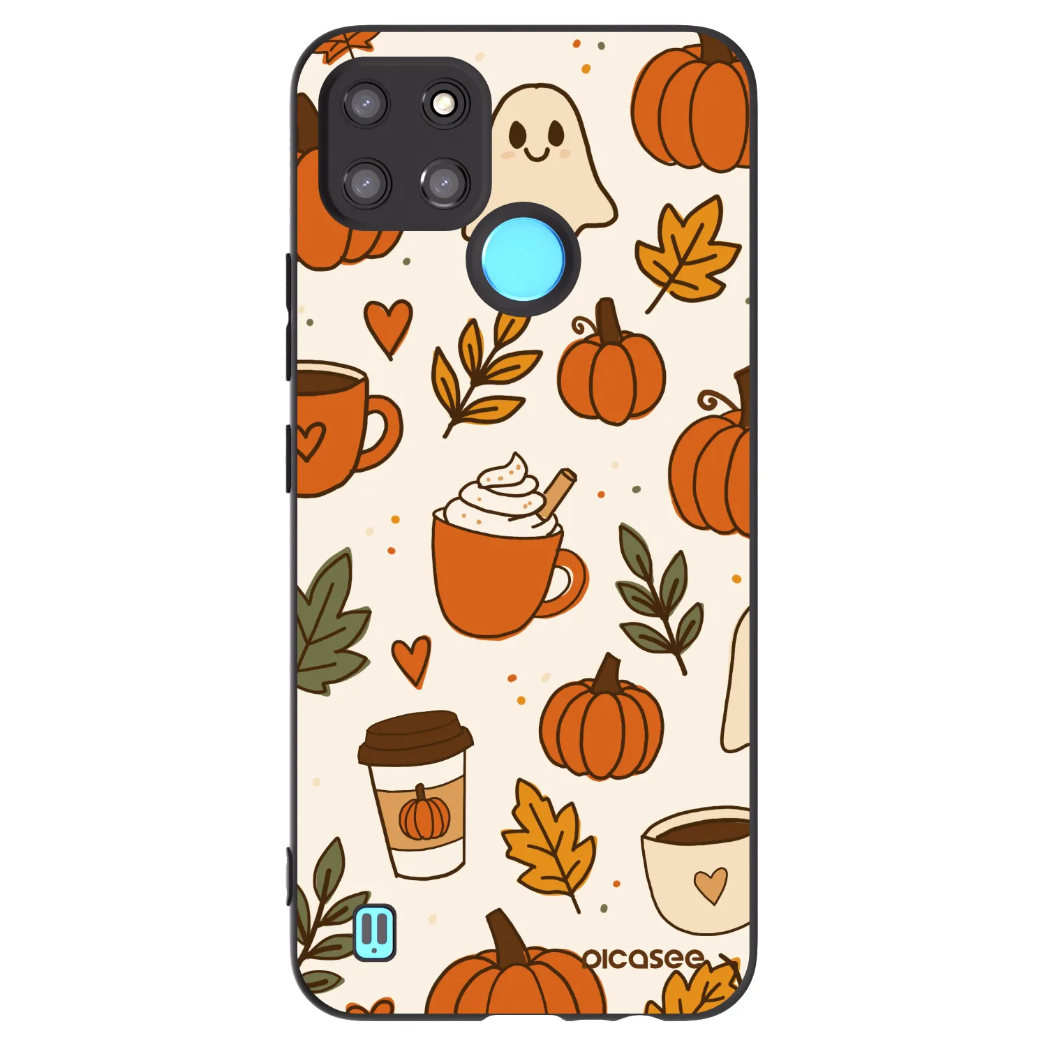 Picasee silikónový čierny obal pre Realme C21Y - Fall vibes