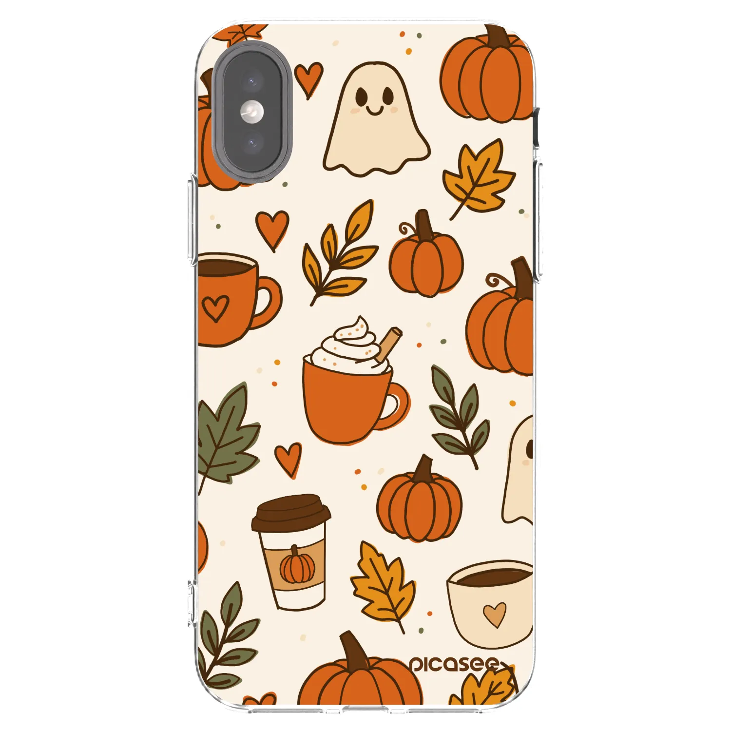Picasee silikónový prehľadný obal pre Apple iPhone X/XS - Fall vibes