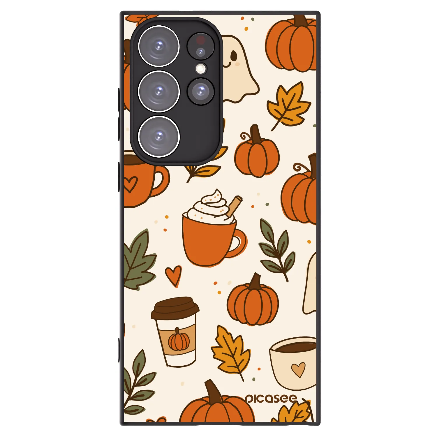 Picasee silikónový čierny obal pre Samsung Galaxy S23 Ultra 5G - Fall vibes