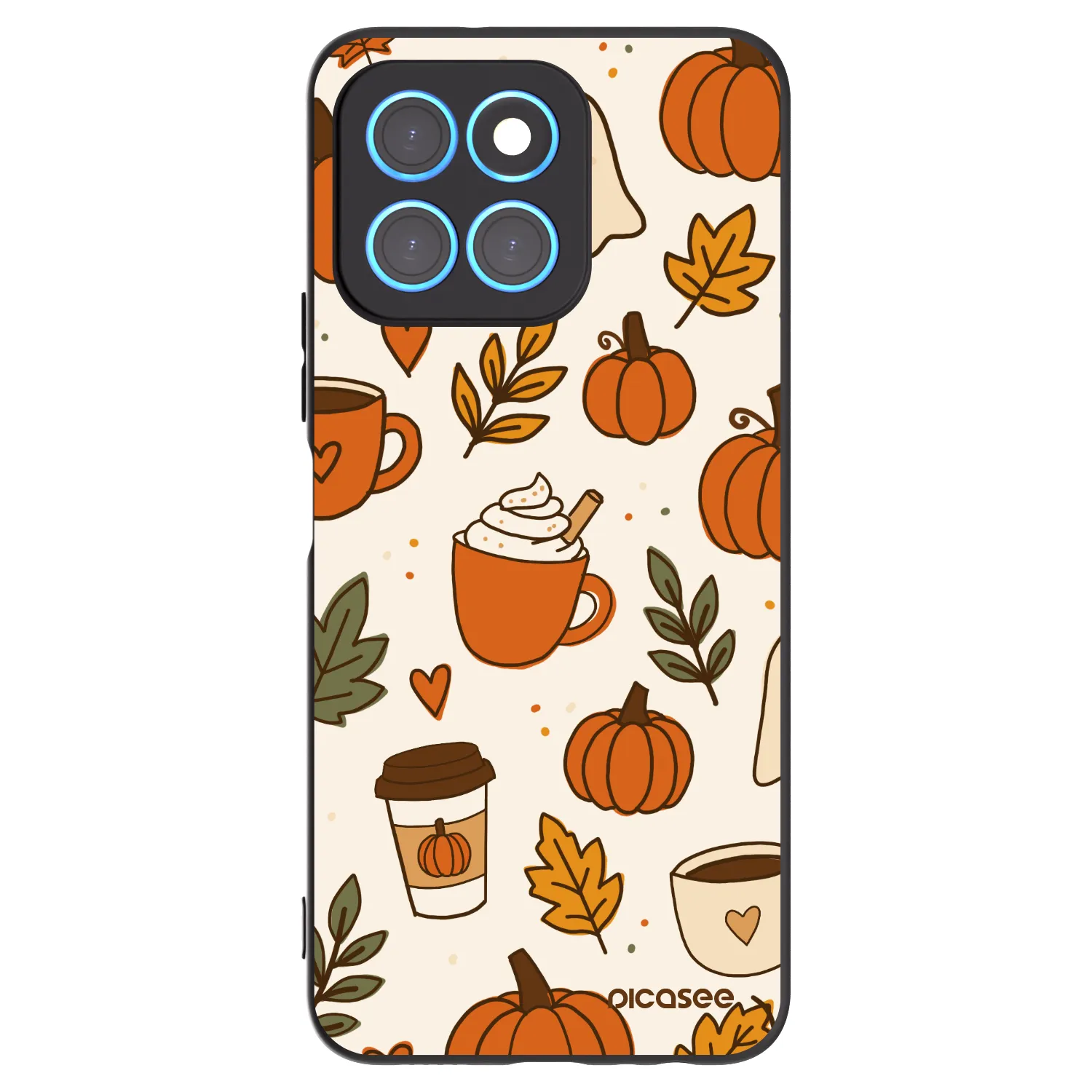 Picasee silikónový čierny obal pre Honor X8 5G - Fall vibes