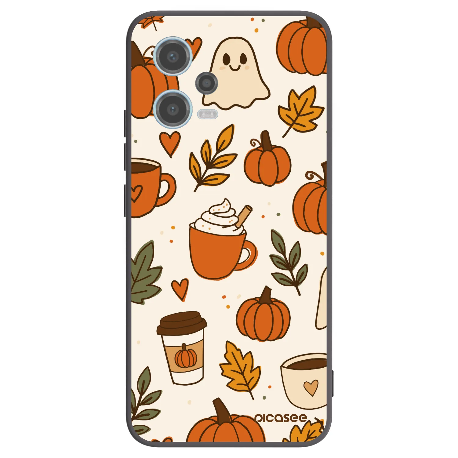Picasee silikónový čierny obal pre Xiaomi Redmi Note 12 5G - Fall vibes