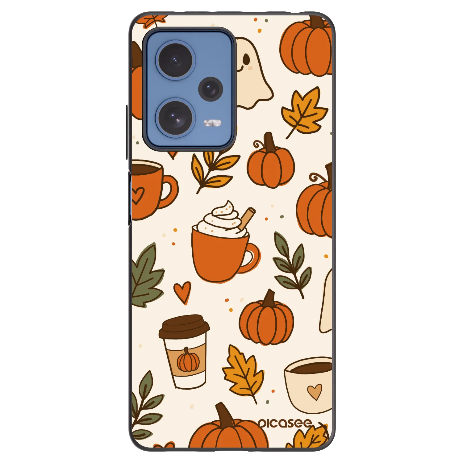 Picasee silikónový čierny obal pre Xiaomi Redmi Note 12 Pro 5G - Fall vibes