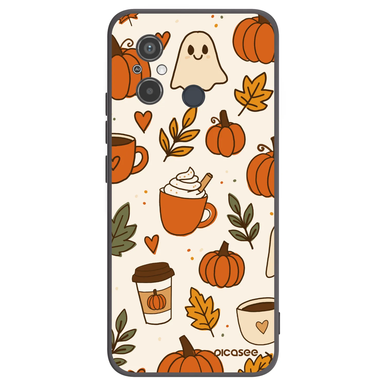 Picasee silikónový čierny obal pre Xiaomi Redmi 12C - Fall vibes
