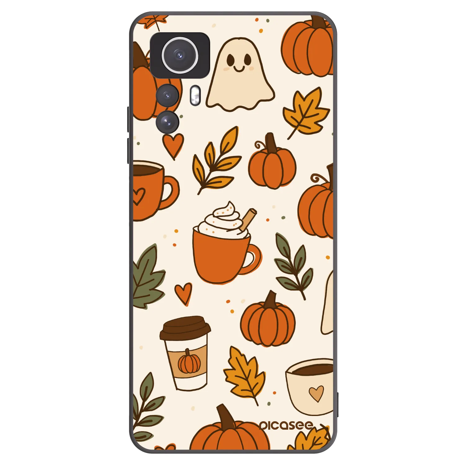 Picasee silikónový čierny obal pre Xiaomi Redmi Note 12S - Fall vibes