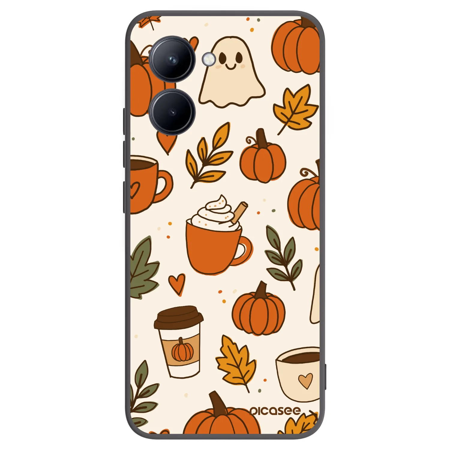 Picasee silikónový čierny obal pre Realme C33 (2023) - Fall vibes