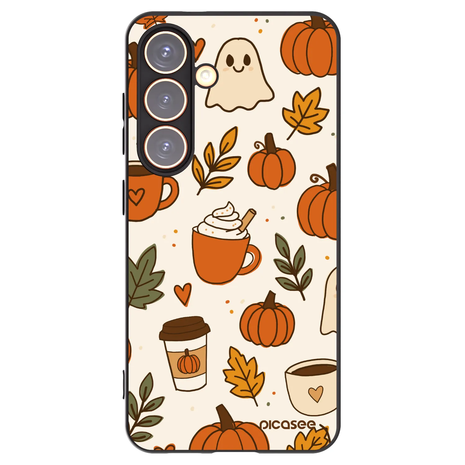 Picasee silikónový čierny obal pre Samsung Galaxy S24 S921B 5G - Fall vibes