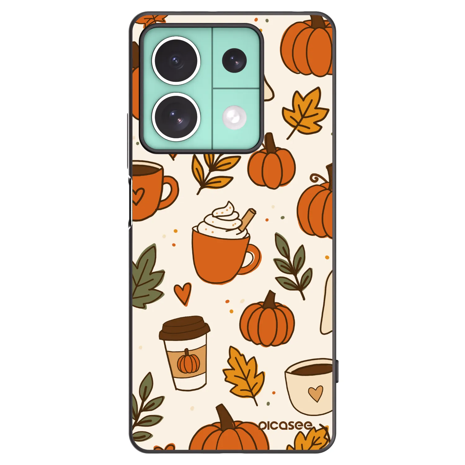 Picasee silikónový čierny obal pre Xiaomi Redmi Note 13 5G - Fall vibes