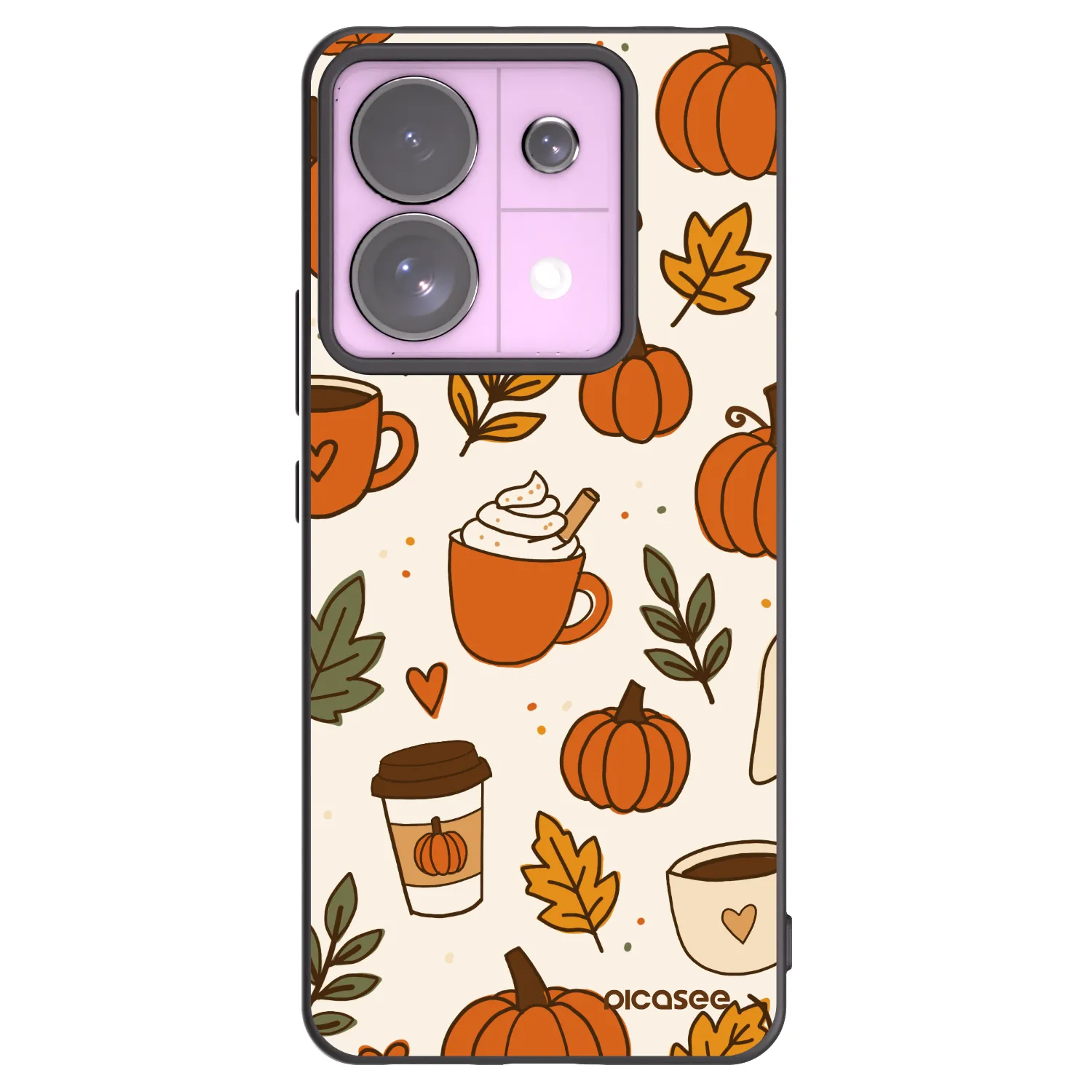 Picasee silikónový čierny obal pre Xiaomi Redmi Note 13 Pro 5G - Fall vibes