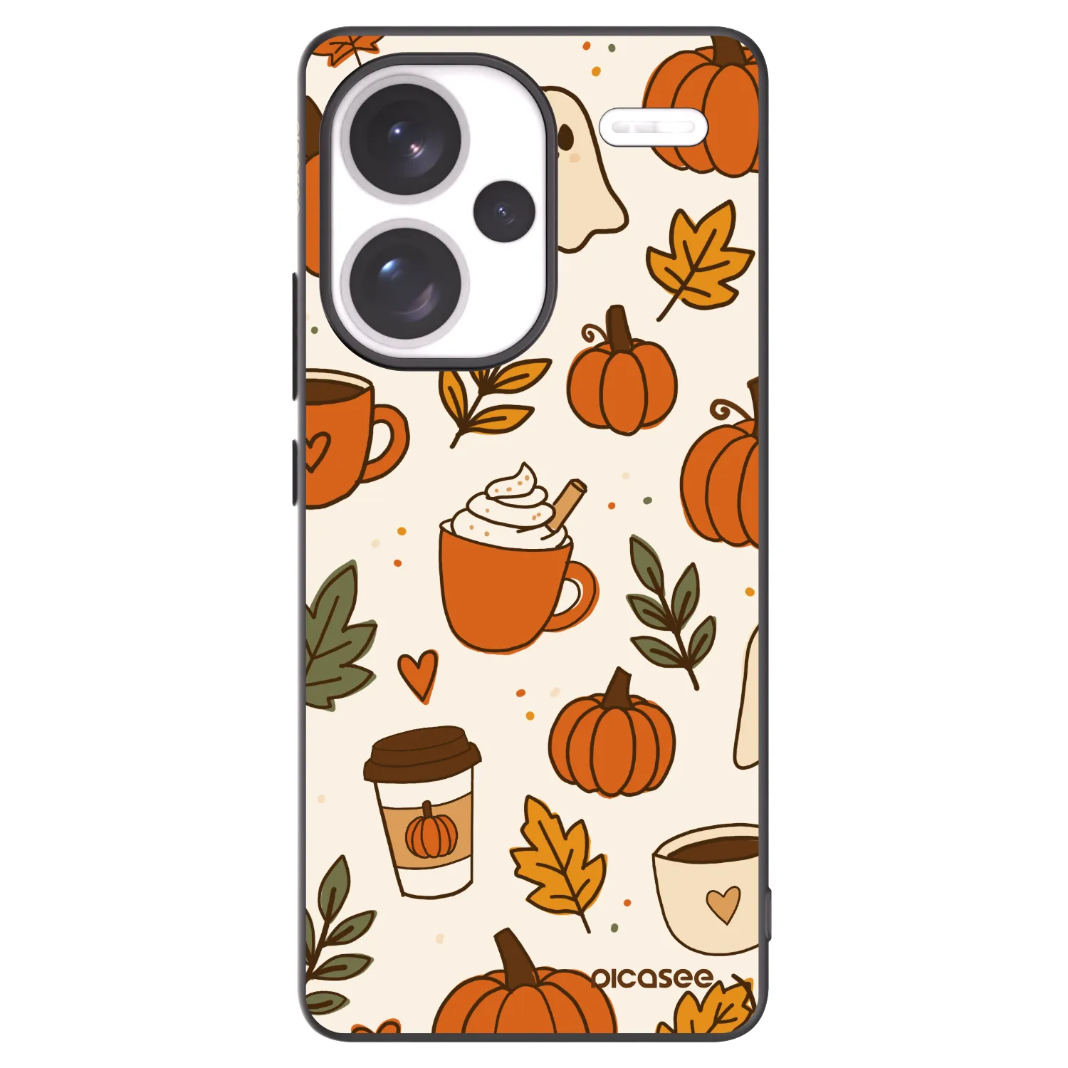 Picasee silikónový čierny obal pre Xiaomi Redmi Note 13 Pro+ 5G - Fall vibes