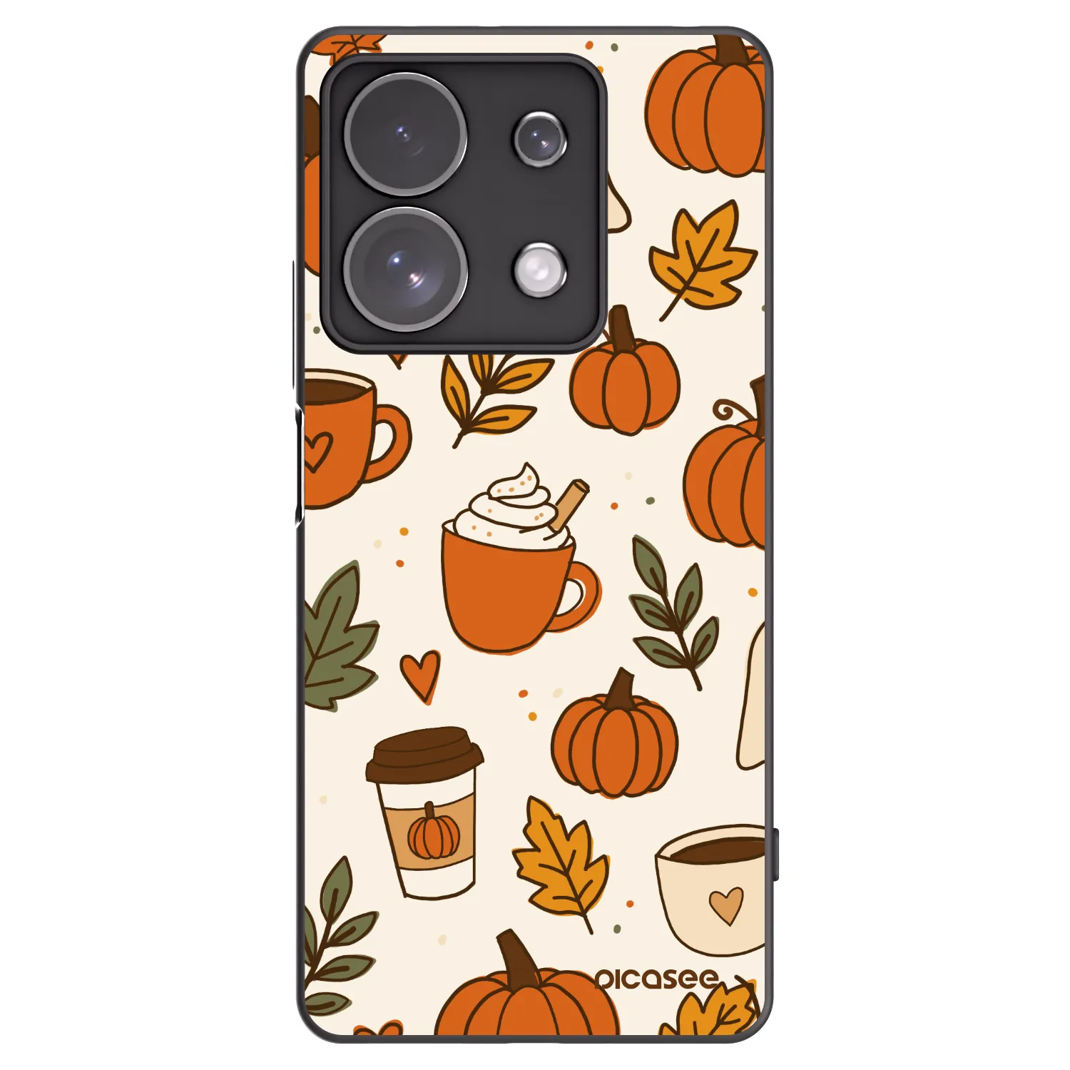 Picasee silikónový čierny obal pre Xiaomi Redmi Note 13 Pro 4G - Fall vibes