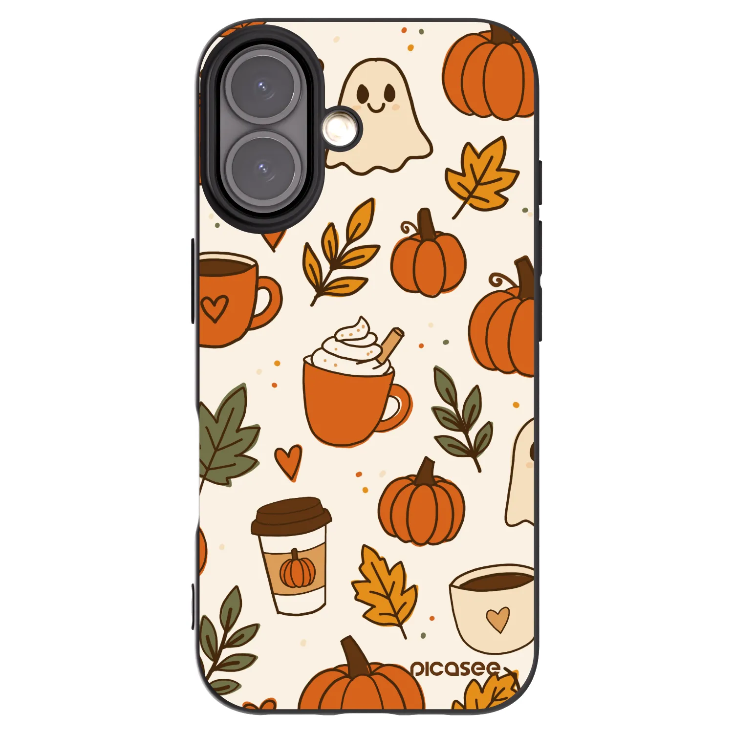 Picasee silikónový čierny obal pre Apple iPhone 16 - Fall vibes
