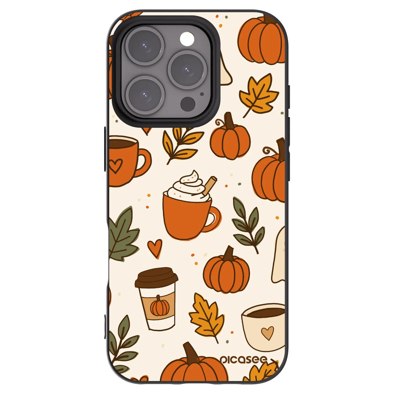 Picasee silikónový čierny obal pre Apple iPhone 16 Pro - Fall vibes