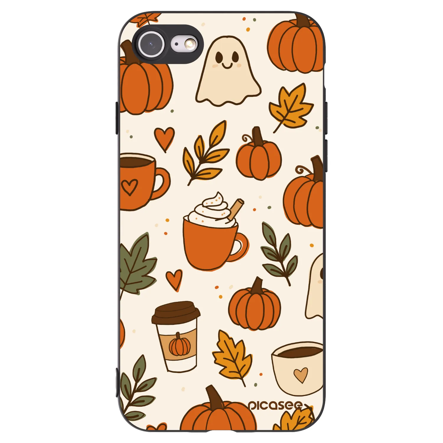 Picasee silikónový čierny obal pre Apple iPhone 8 - Fall vibes