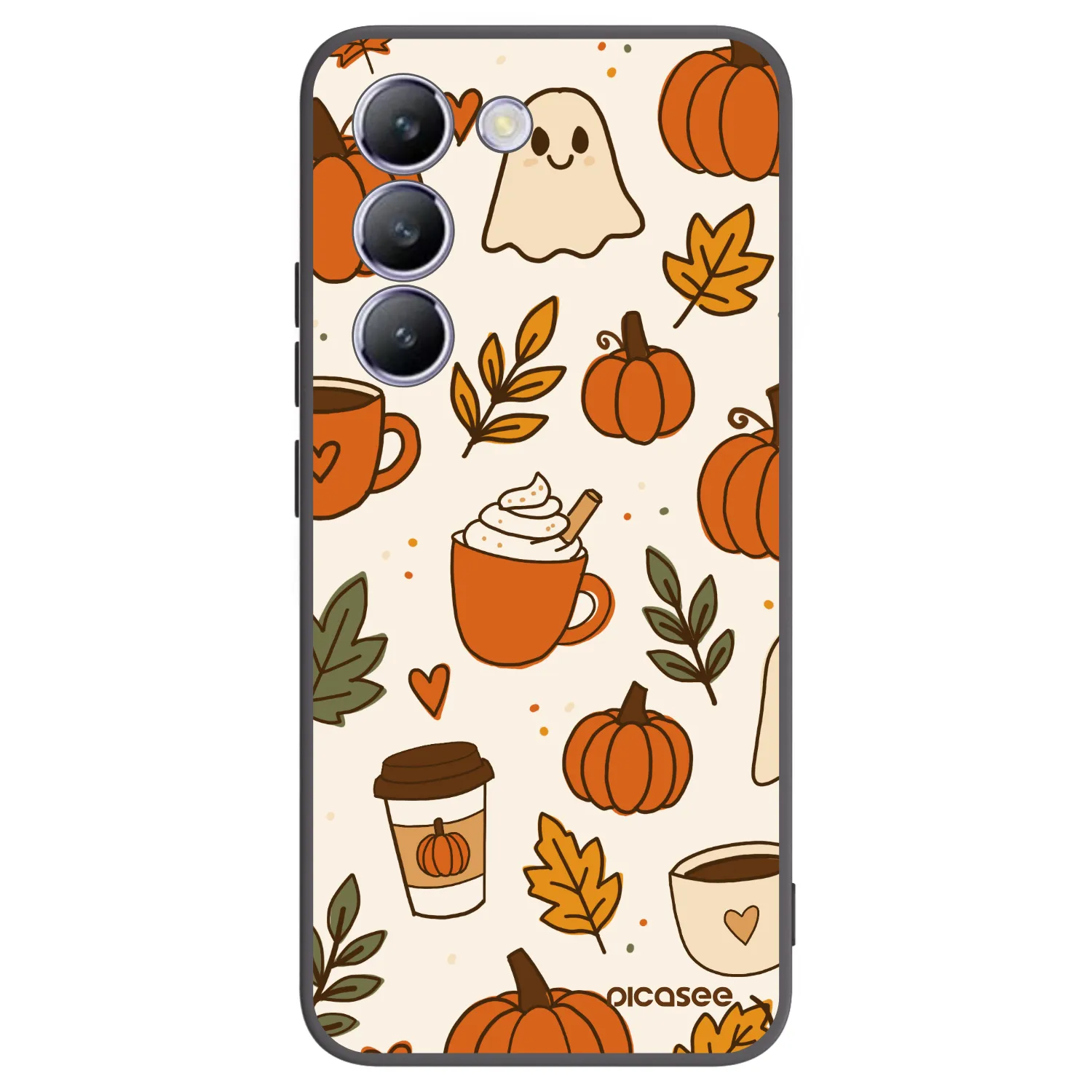 Picasee silikónový čierny obal pre Vivo V40 SE 5G - Fall vibes