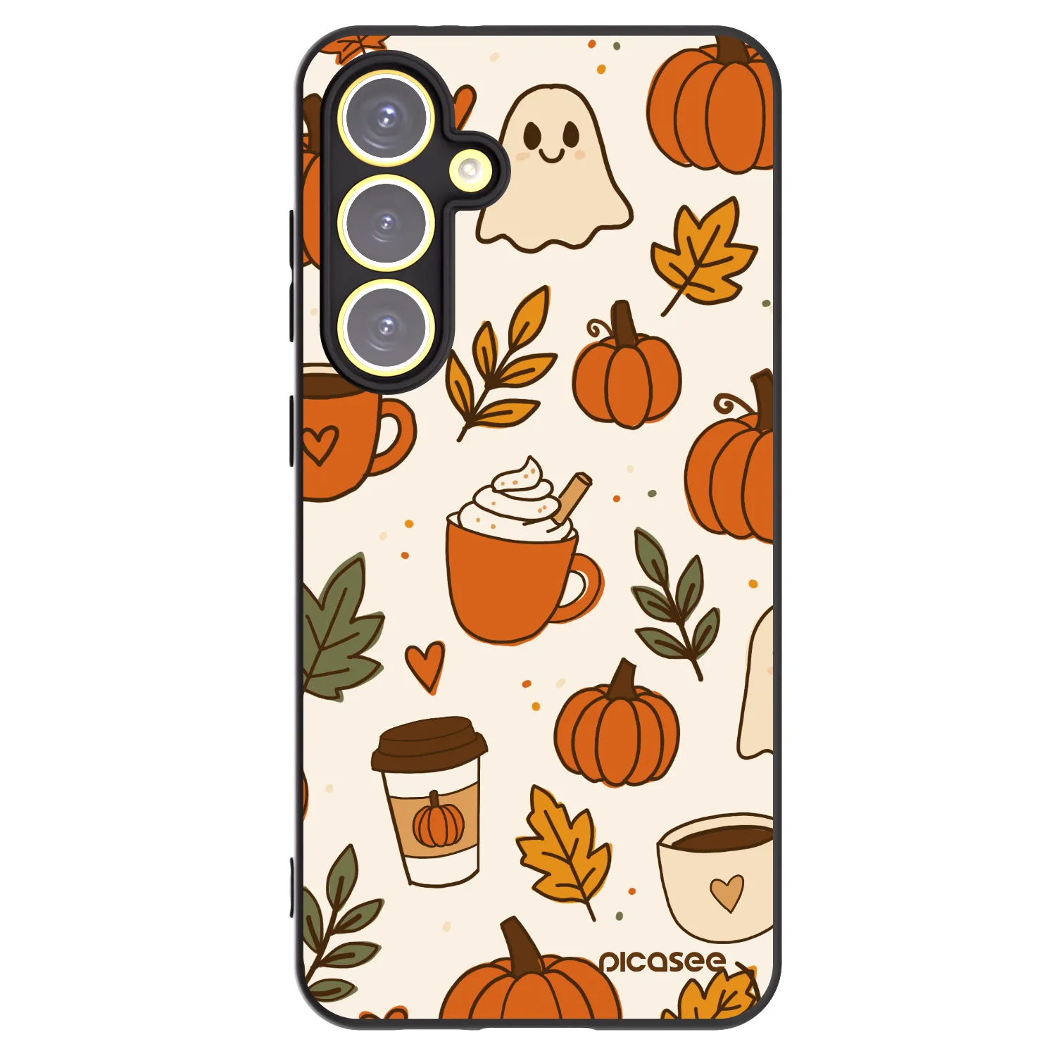Picasee silikónový čierny obal pre Samsung Galaxy S24 FE S721B - Fall vibes
