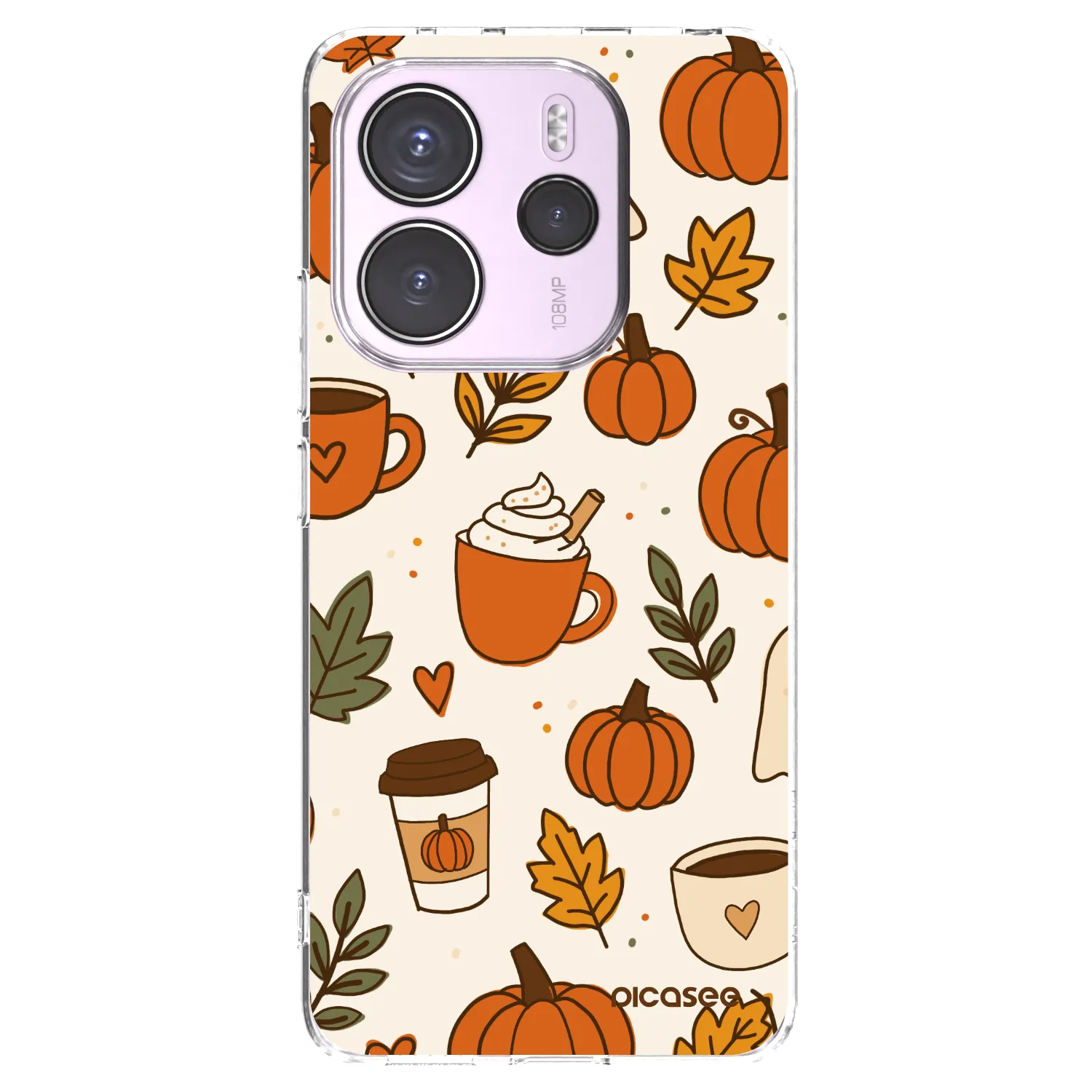 Picasee silikónový prehľadný obal pre Xiaomi Redmi Note 14 4G - Fall vibes