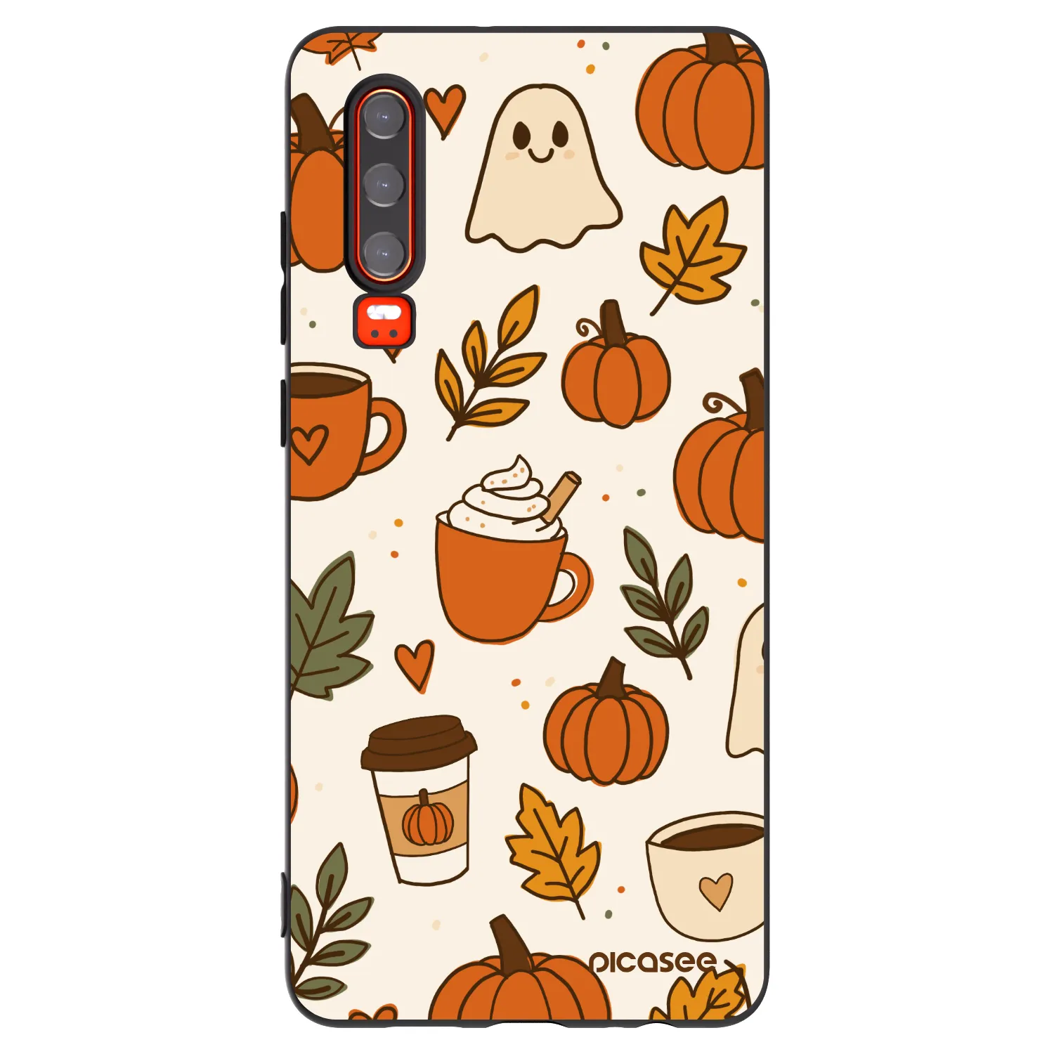 Picasee silikónový čierny obal pre Huawei P30 - Fall vibes