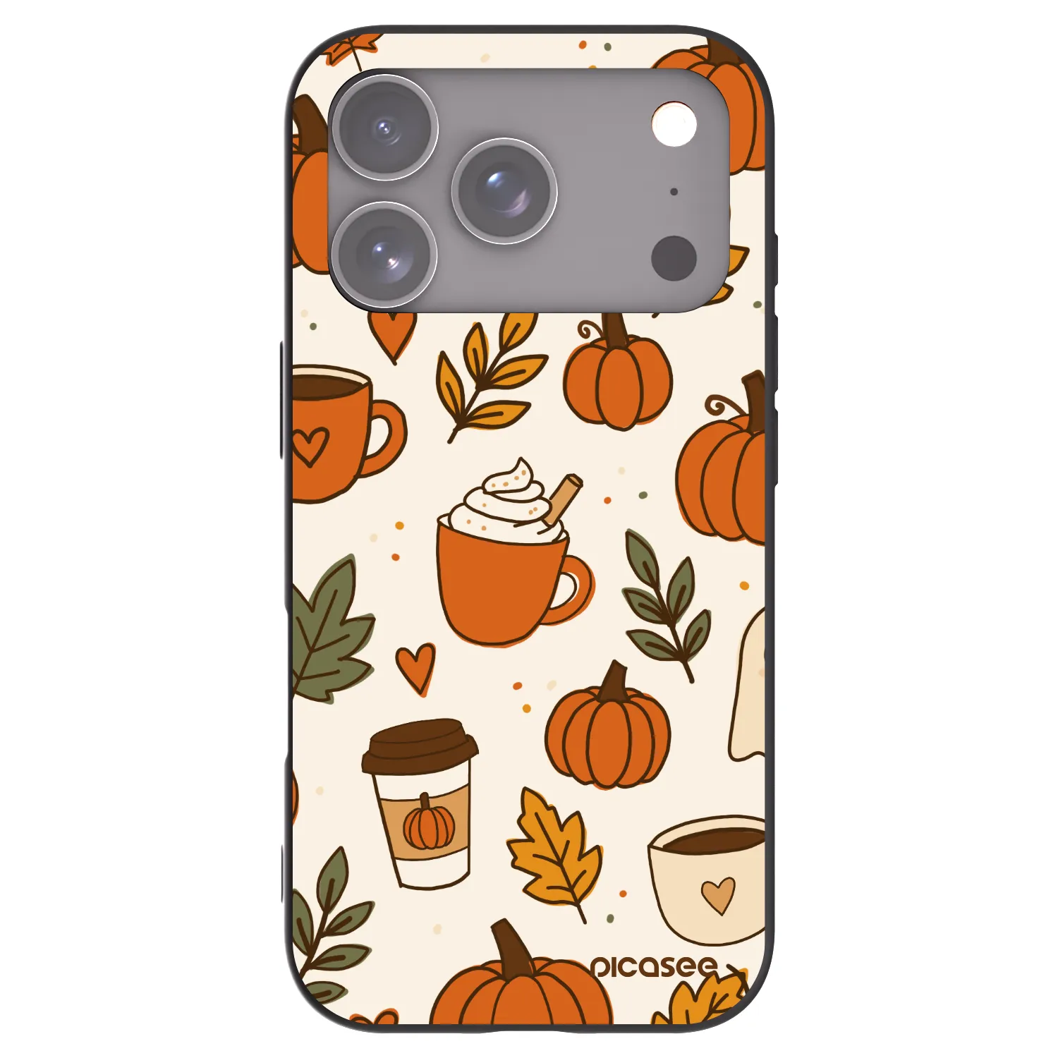 Picasee silikónový čierny obal pre Apple iPhone 17 Pro - Fall vibes
