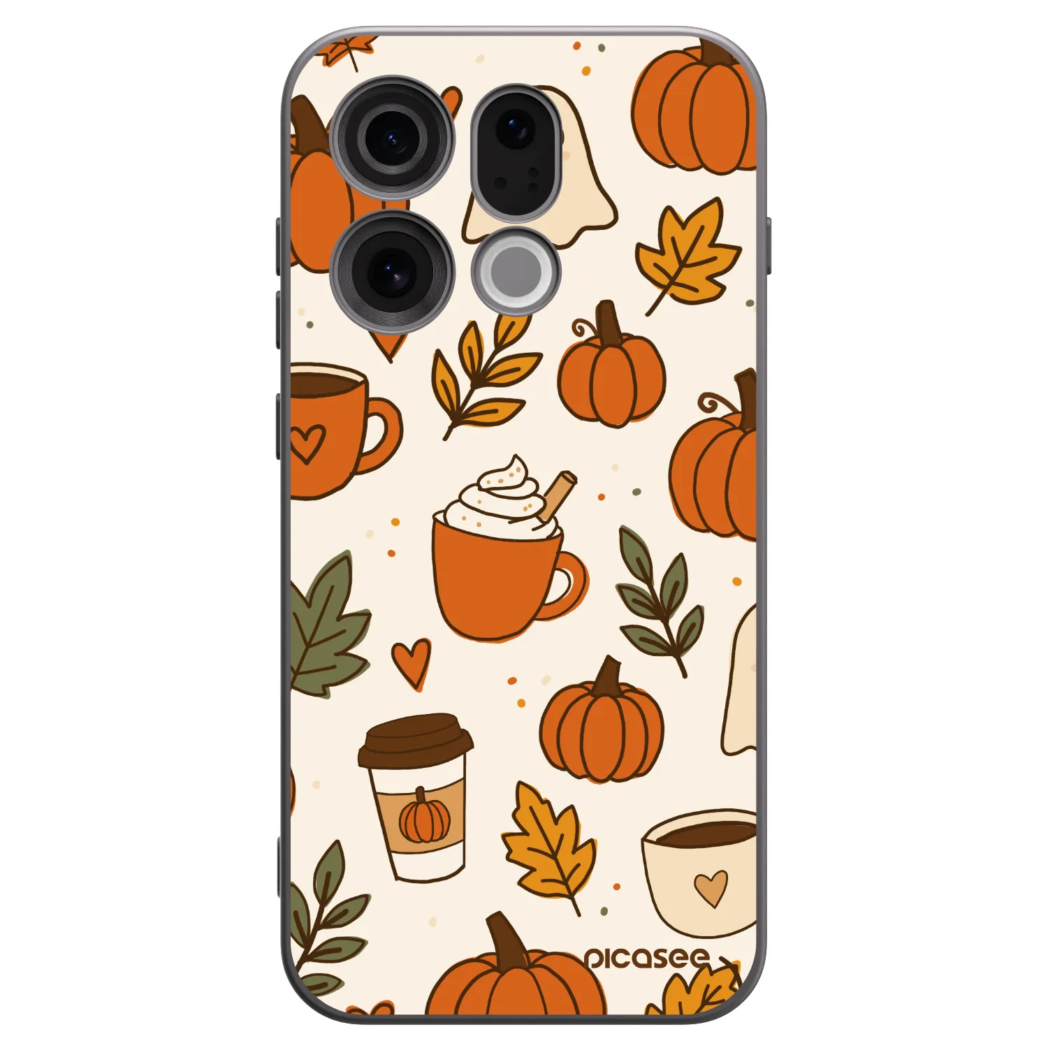 Picasee silikónový čierny obal pre OPPO Find X9 - Fall vibes