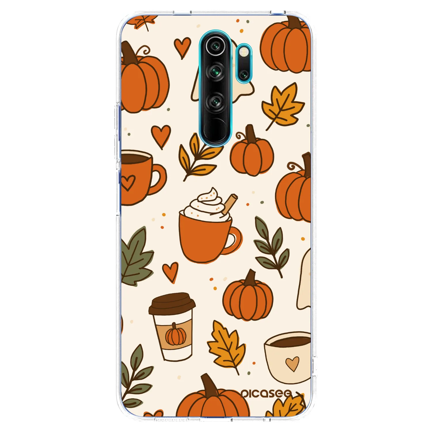 Picasee silikónový prehľadný obal pre Xiaomi Redmi Note 8 Pro - Fall vibes