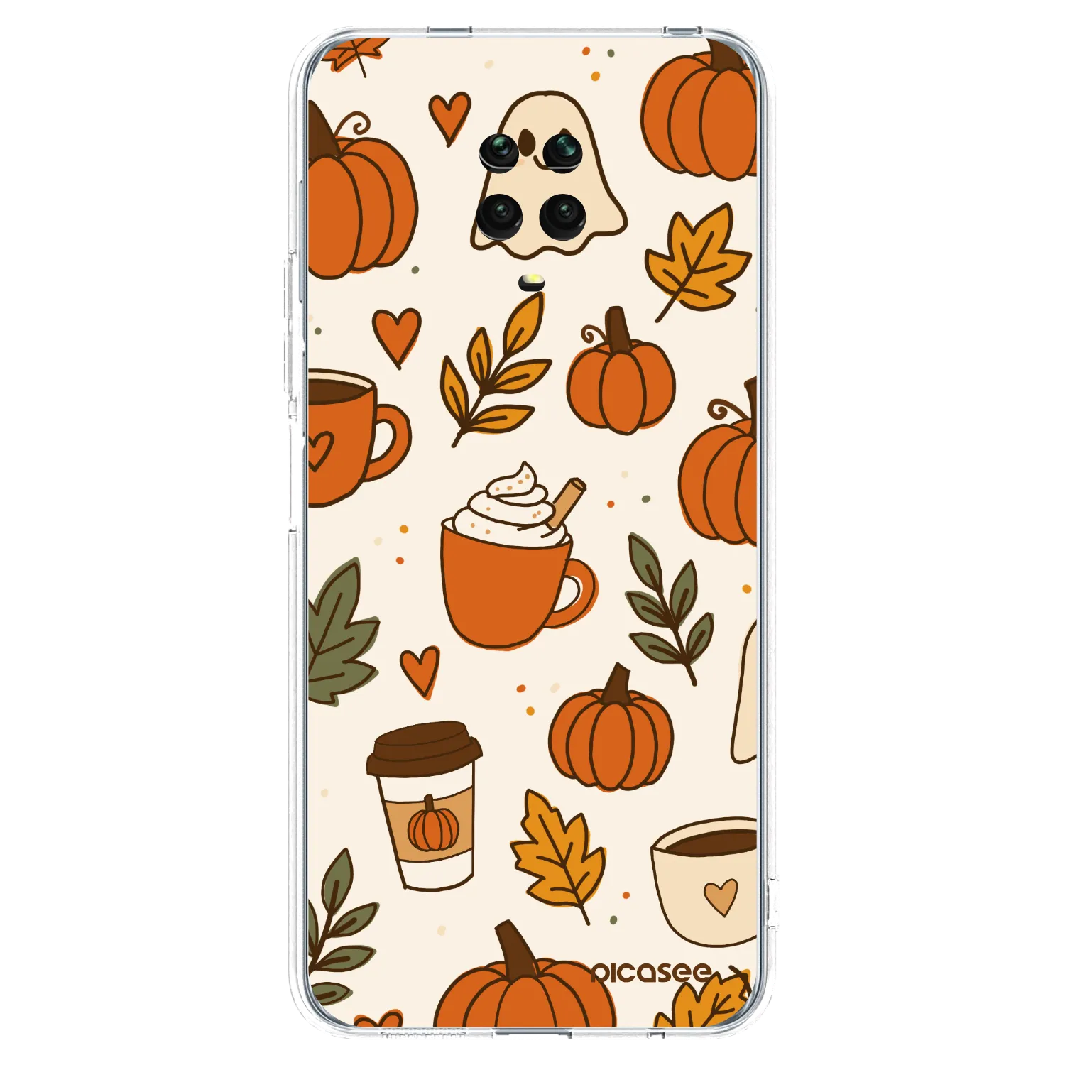Picasee silikónový prehľadný obal pre Xiaomi Redmi Note 9 Pro - Fall vibes