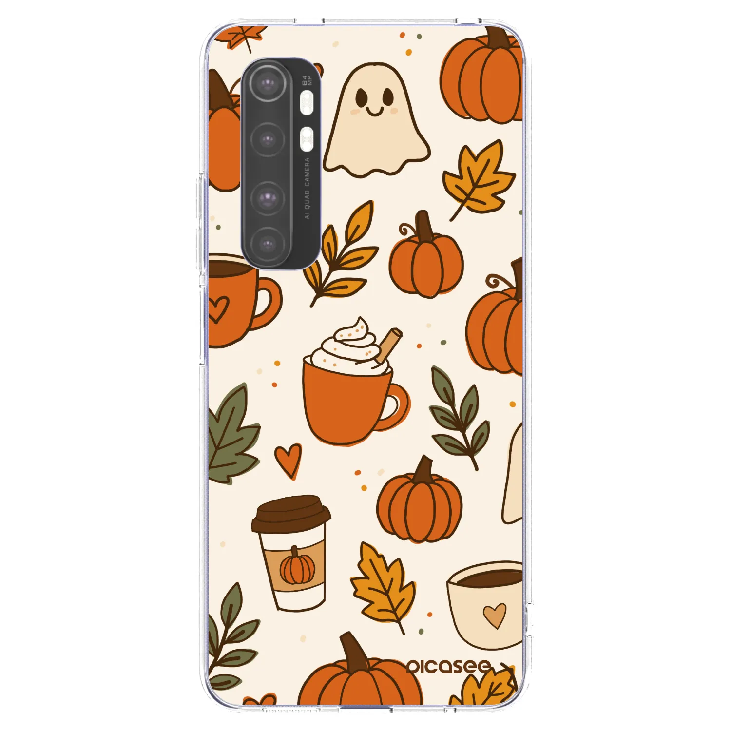Picasee silikónový prehľadný obal pre Xiaomi Mi Note 10 Lite - Fall vibes