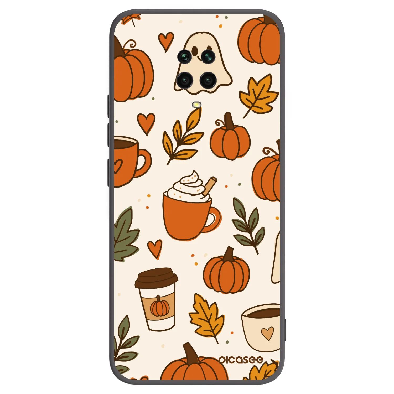 Picasee silikónový čierny obal pre Xiaomi Redmi Note 9S - Fall vibes