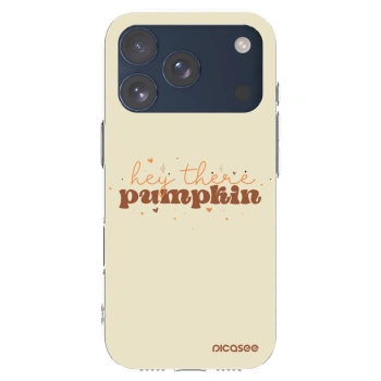 Picasee silikónový prehľadný obal pre Apple iPhone 17 Pro - Hey there pumpkin