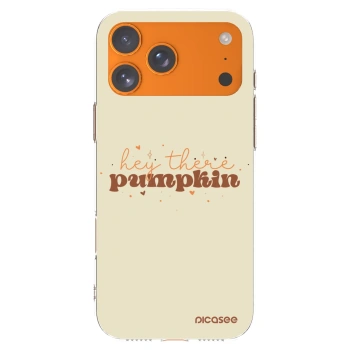 Picasee silikónový prehľadný obal pre Apple iPhone 17 Pro Max - Hey there pumpkin