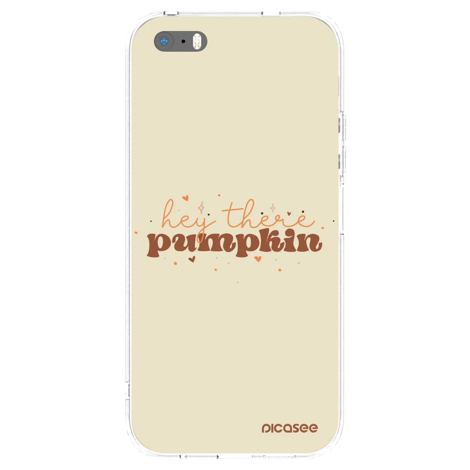 Picasee silikónový prehľadný obal pre Apple iPhone 5/5S/SE - Hey there pumpkin
