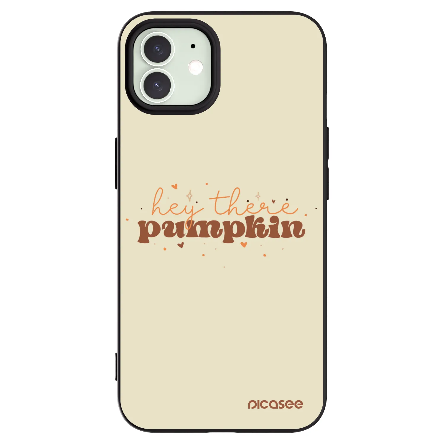 Picasee silikónový čierny obal pre Apple iPhone 12 - Hey there pumpkin