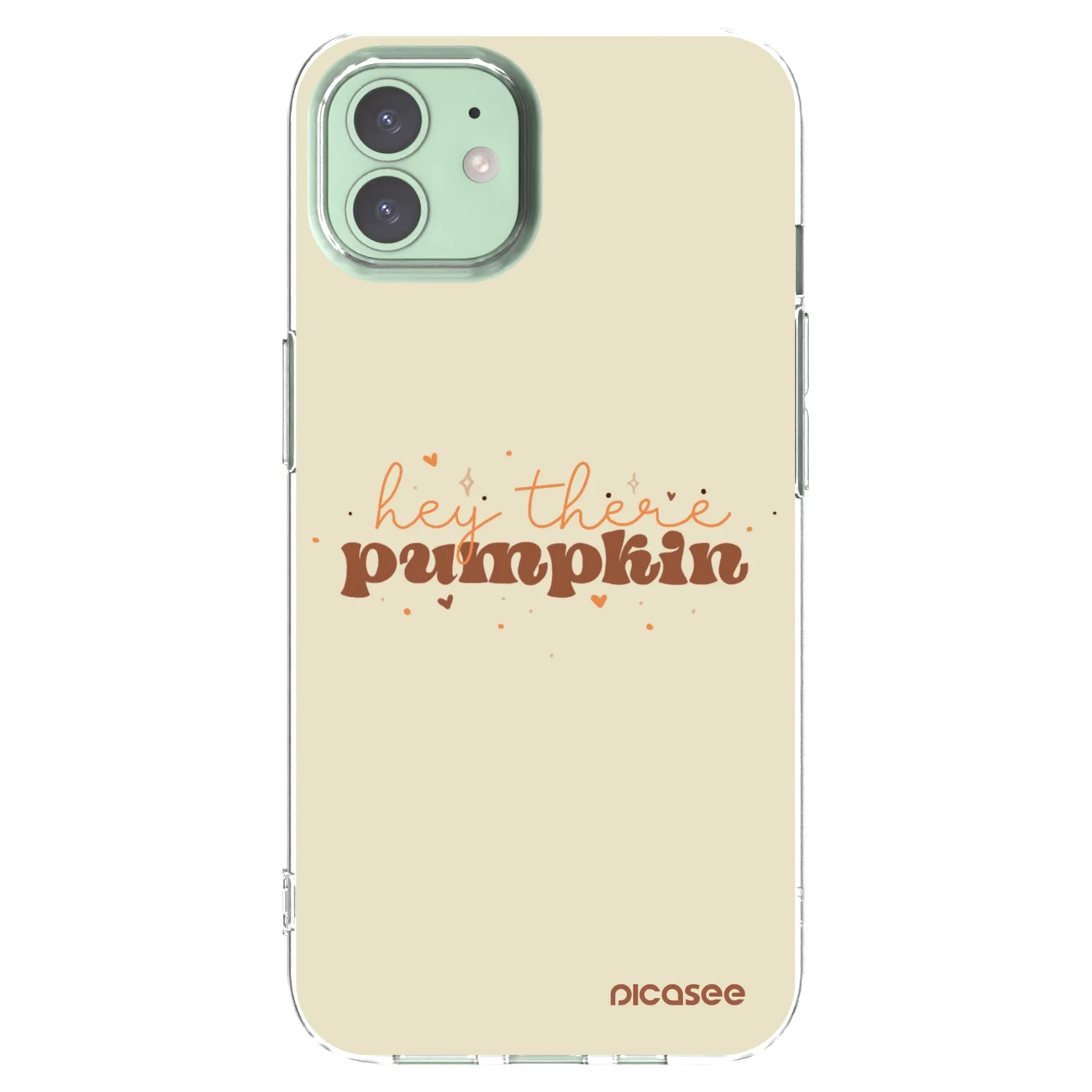 Picasee silikónový prehľadný obal pre Apple iPhone 12 - Hey there pumpkin