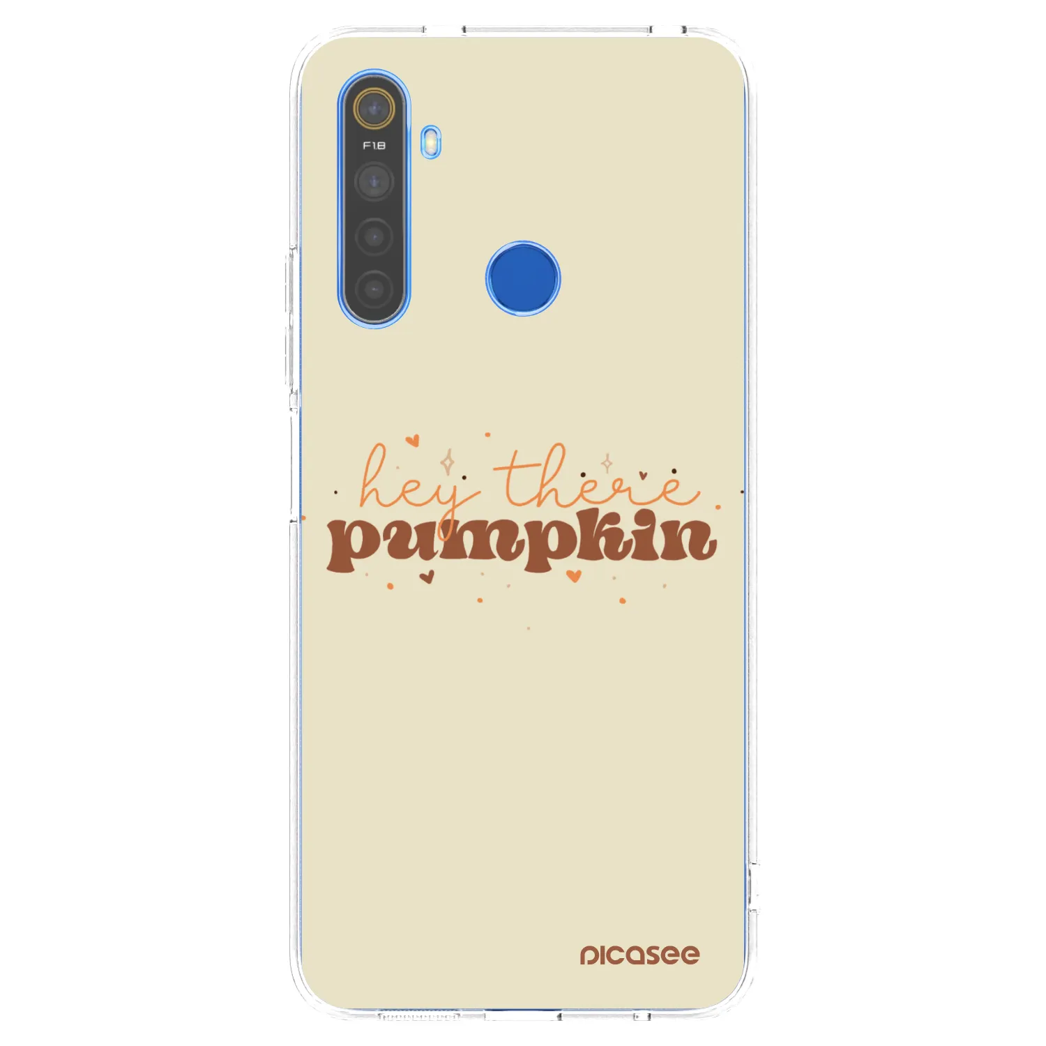 Picasee silikónový prehľadný obal pre Realme 5 - Hey there pumpkin