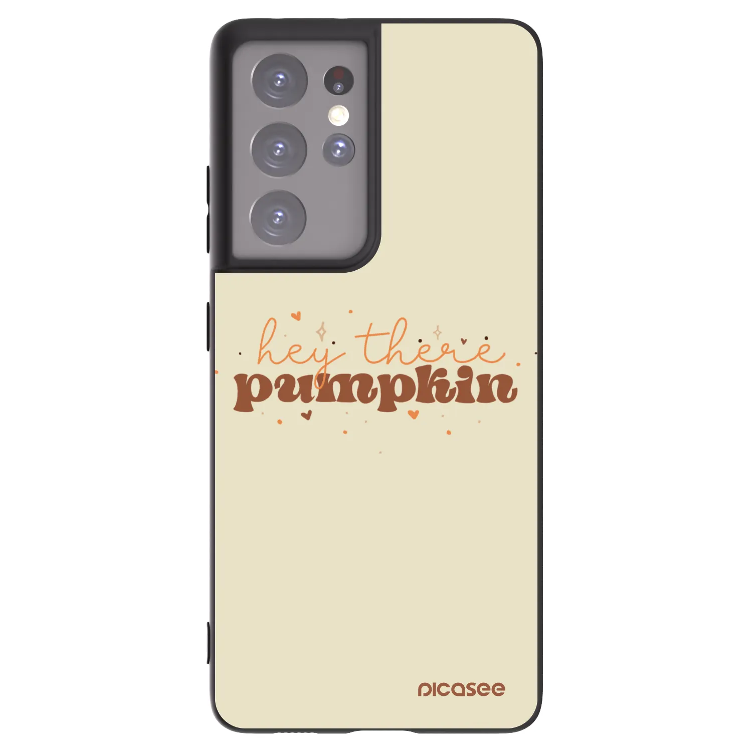 Picasee silikónový čierny obal pre Samsung Galaxy S21 Ultra 5G G998B - Hey there pumpkin