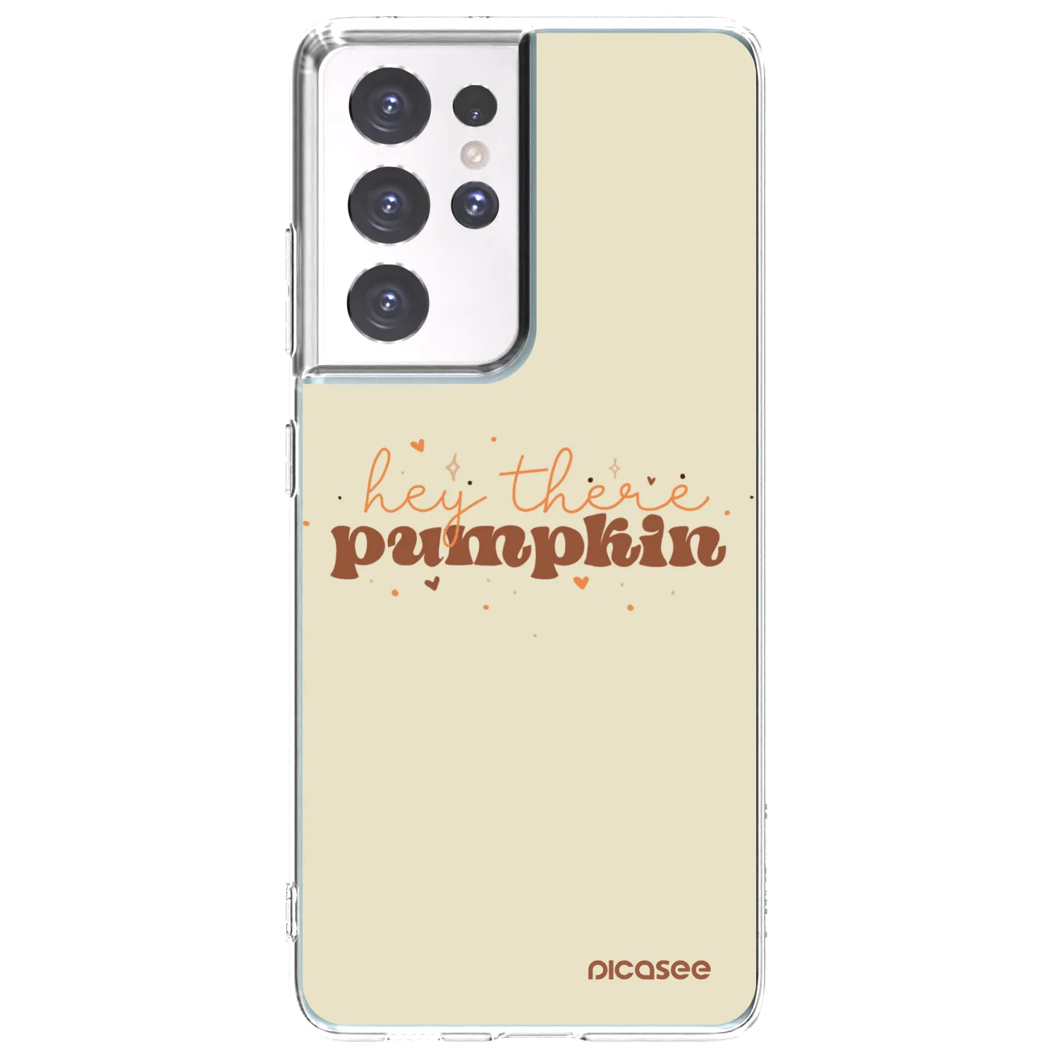 Picasee silikónový prehľadný obal pre Samsung Galaxy S21 Ultra 5G G998B - Hey there pumpkin