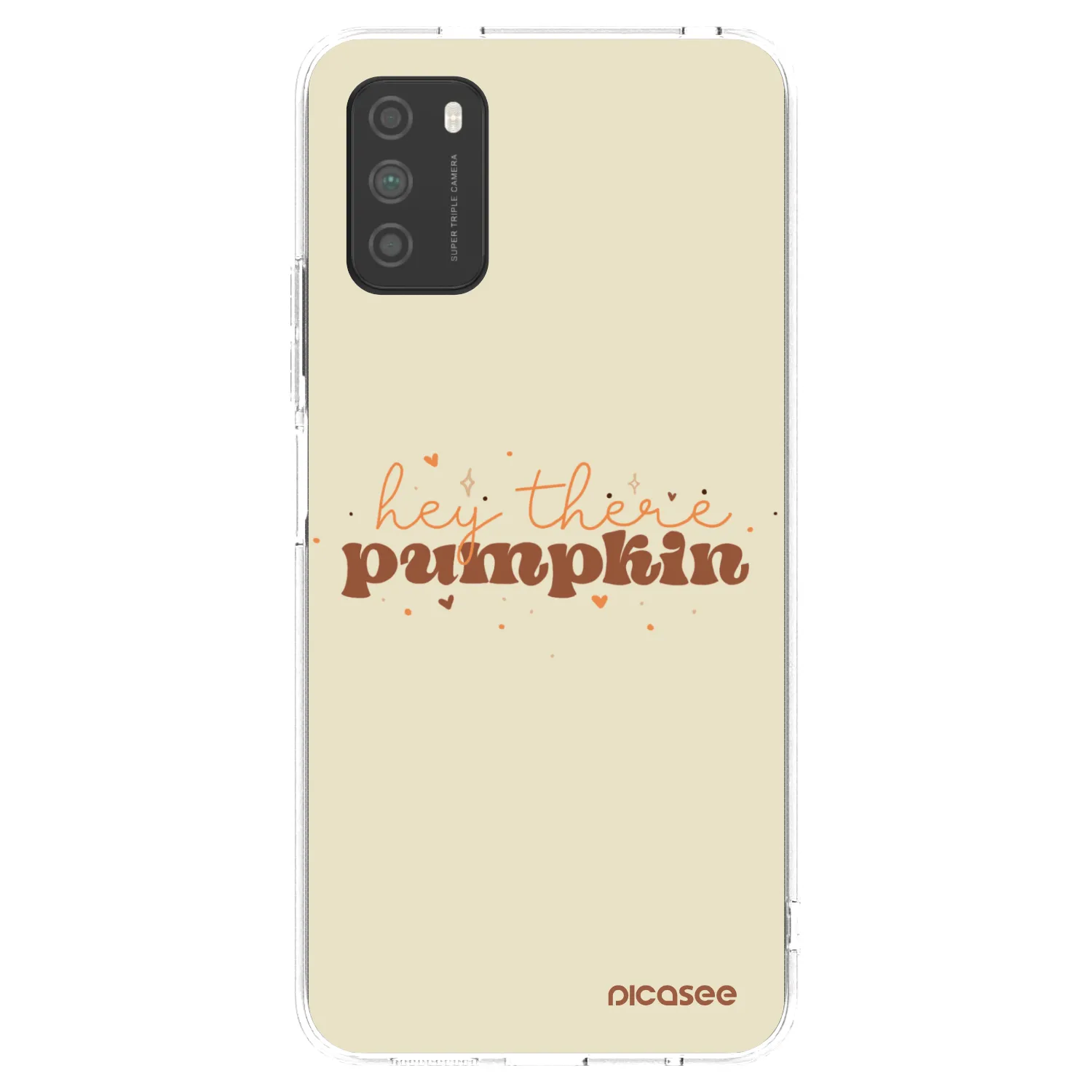 Picasee silikónový prehľadný obal pre Xiaomi Poco M3 - Hey there pumpkin