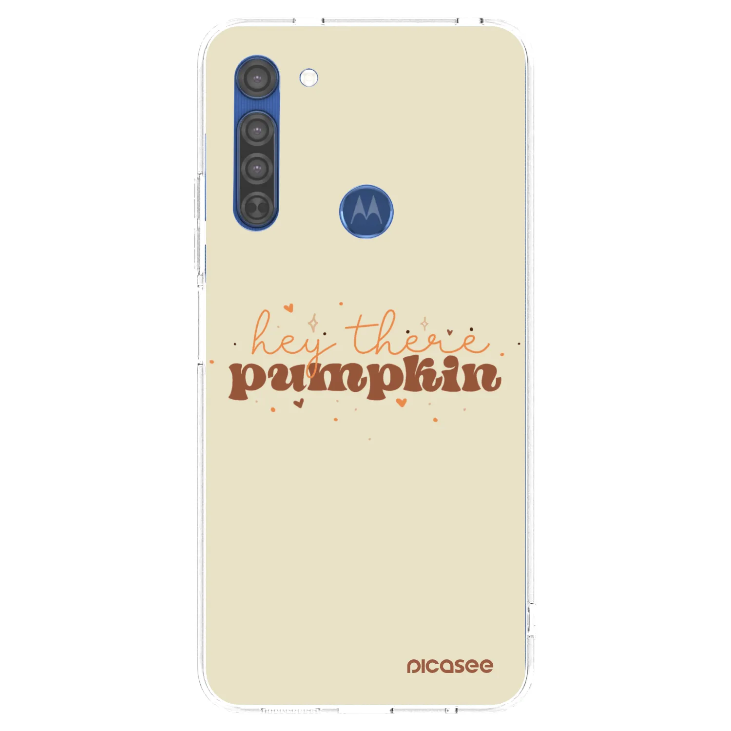 Picasee silikónový prehľadný obal pre Motorola Moto G8 - Hey there pumpkin