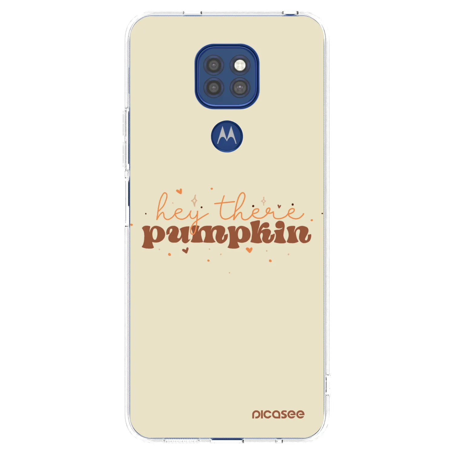 Picasee silikónový prehľadný obal pre Motorola Moto G9 Play - Hey there pumpkin