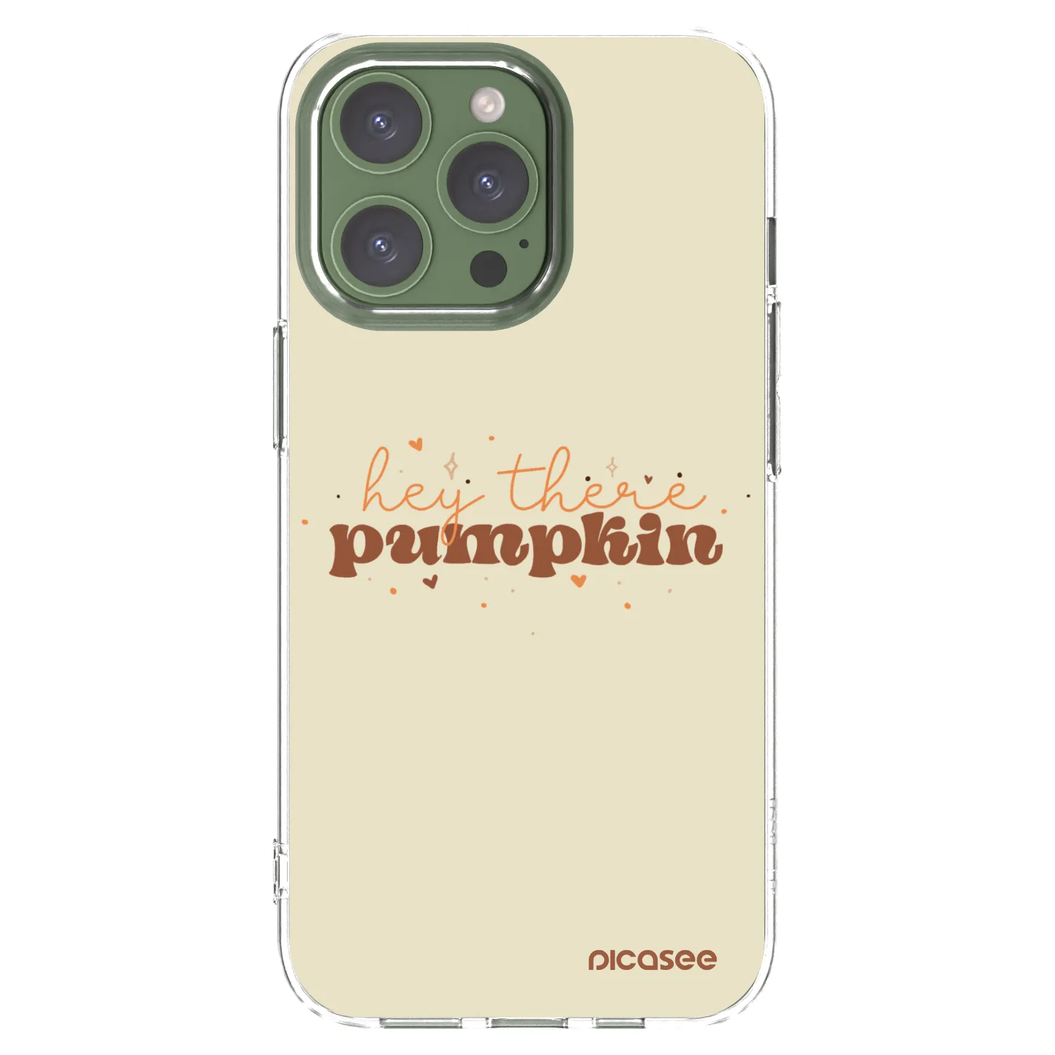 Picasee silikónový prehľadný obal pre Apple iPhone 13 Pro - Hey there pumpkin