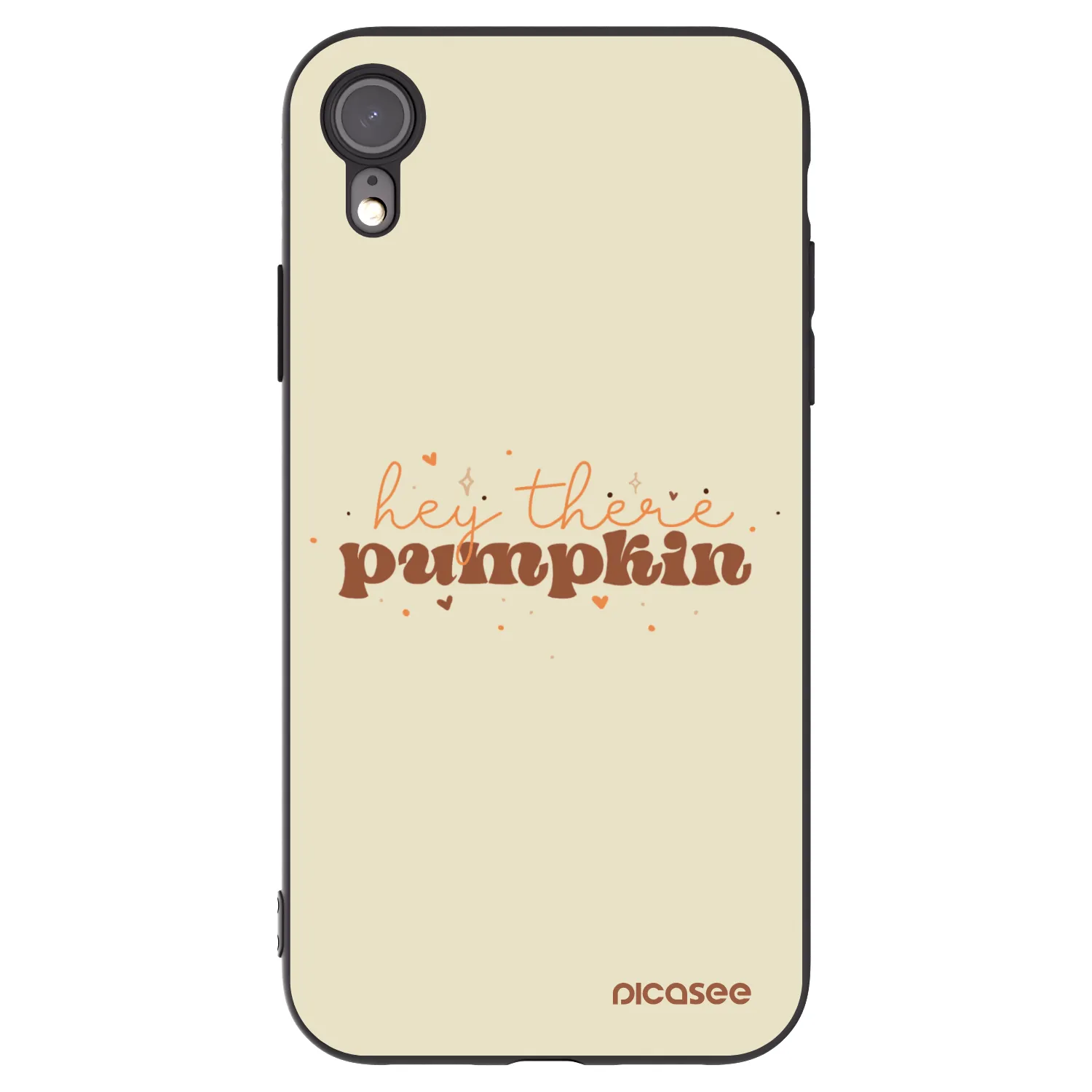 Picasee silikónový čierny obal pre Apple iPhone XR - Hey there pumpkin